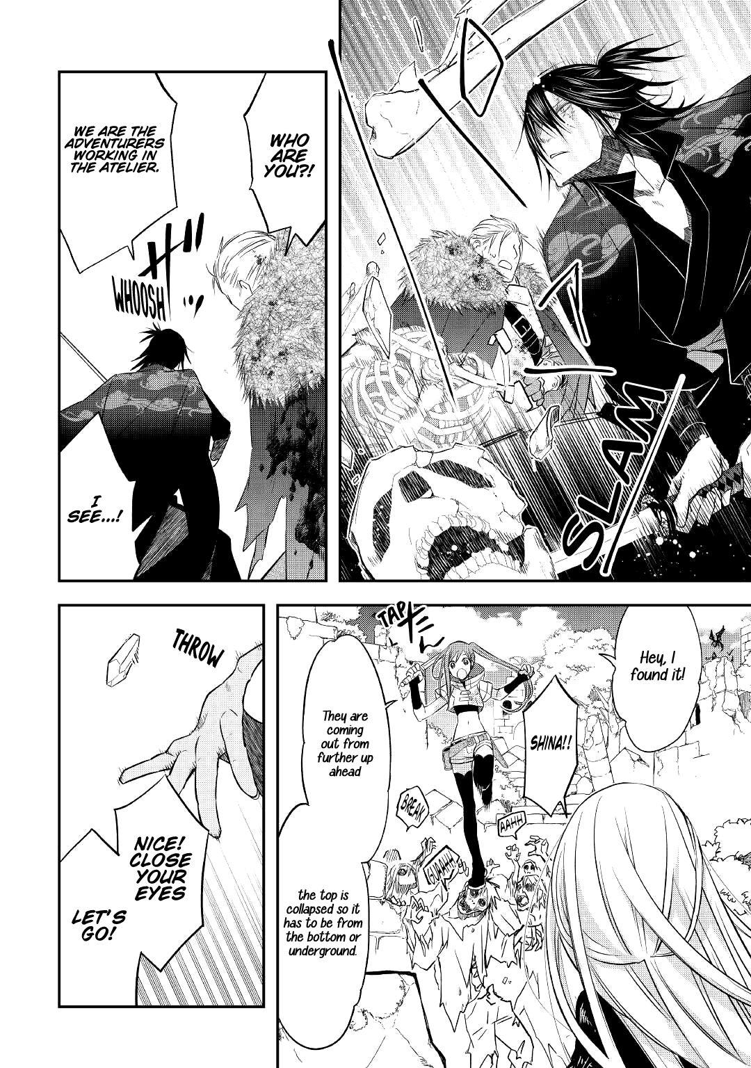 Halaman dari Kanchigai no Atelier Meister - Eiyuu Party no Moto Zatsuyougakari ga, Jitsu wa Sentou Igai ga SSS Rank Datta to Iu Yoku Aru Hanashi Chapter 22