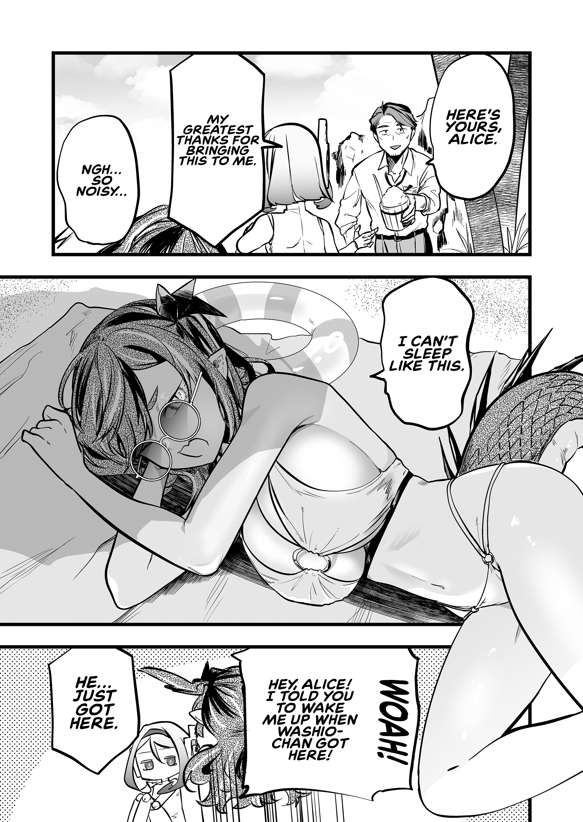 Halaman dari "Ano Toki Tasukete Itadaita Monster Musume desu." Isekai Ossan Kyoushi Totsuzen no Moteki ni Konwaku suru Chapter 44