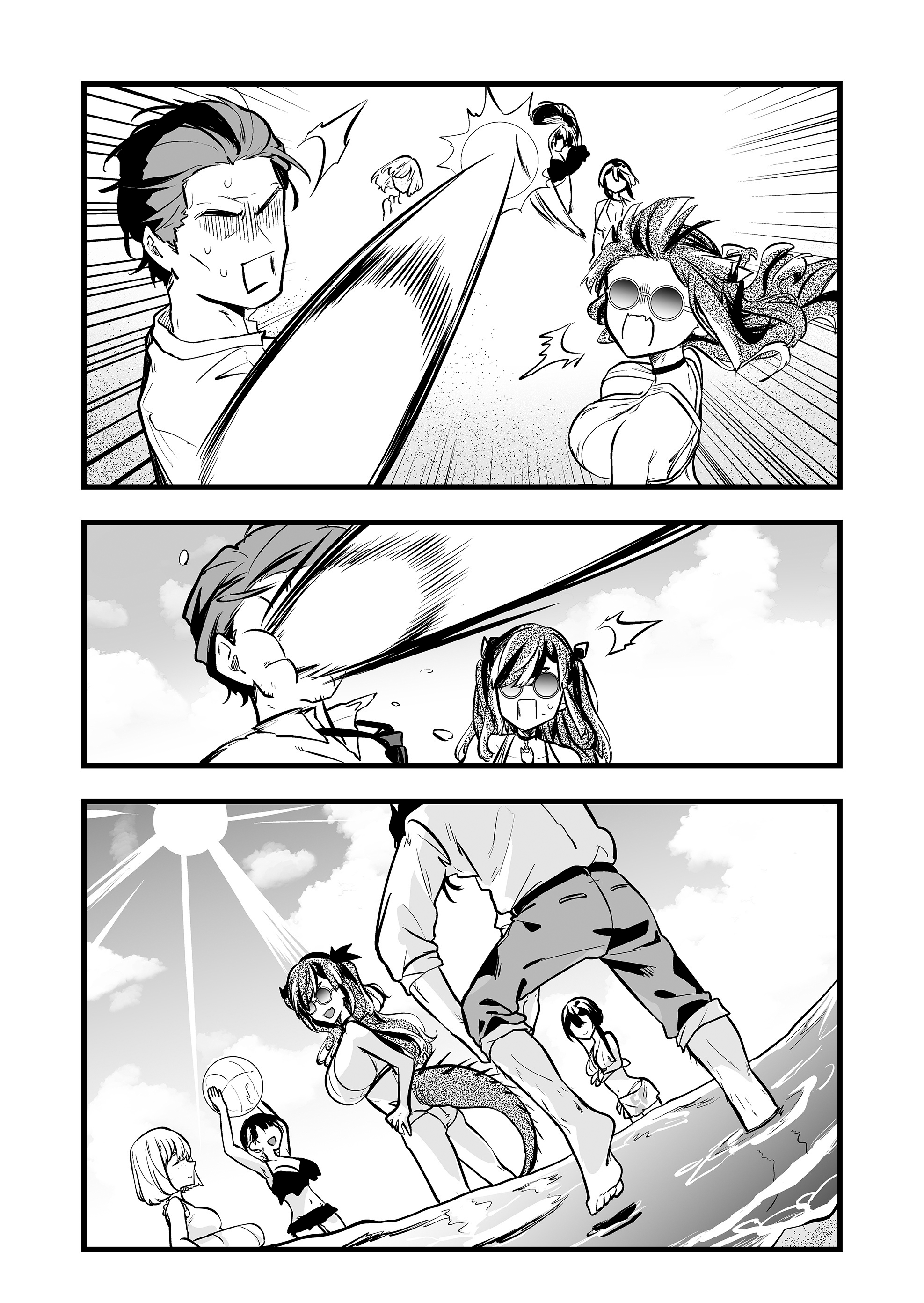 Halaman dari "Ano Toki Tasukete Itadaita Monster Musume desu." Isekai Ossan Kyoushi Totsuzen no Moteki ni Konwaku suru Chapter 44