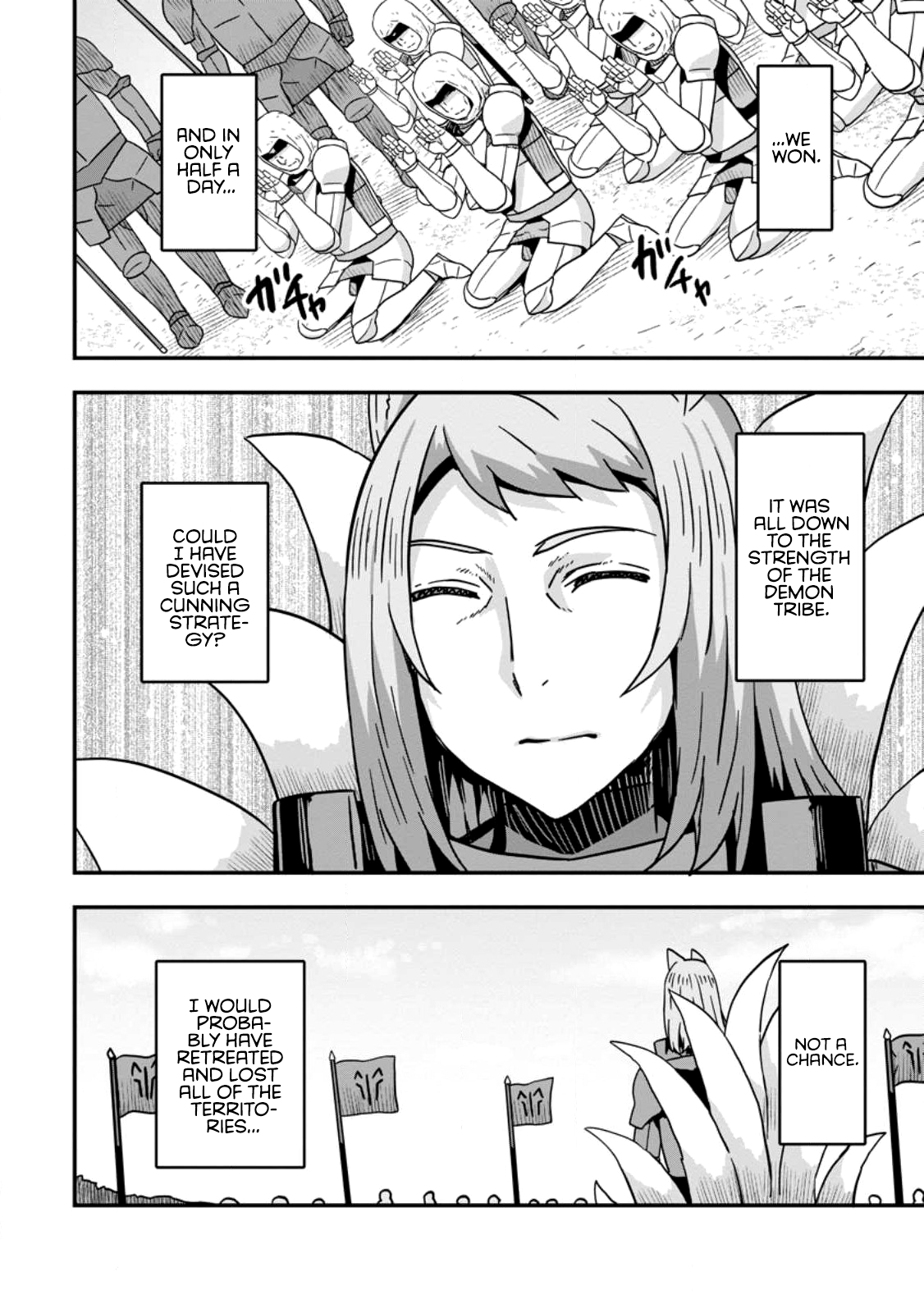 Halaman dari Isekai Saikyou no Yome desu ga, Yoru no Tatakai wa Ore no Hou ga Tsuyoi You desu: Chiryaku o Ikashite Nariagaru Harem Senki Chapter 6
