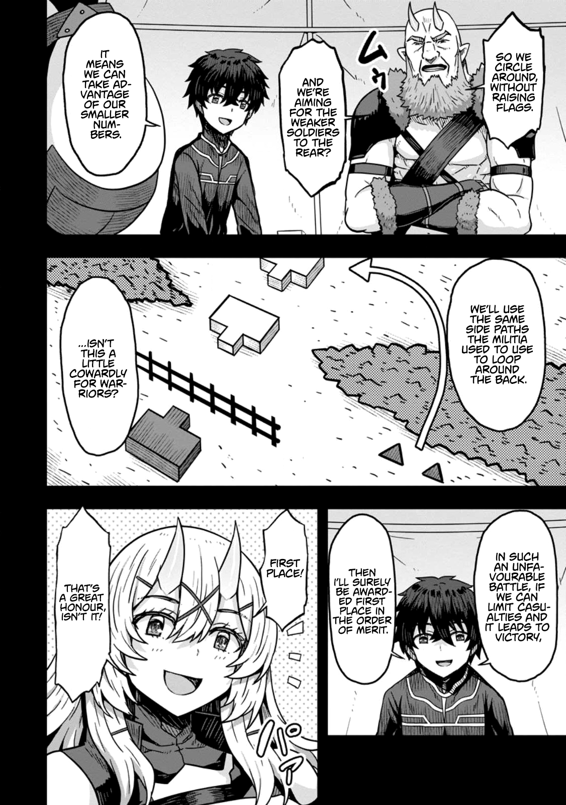 Halaman dari Isekai Saikyou no Yome desu ga, Yoru no Tatakai wa Ore no Hou ga Tsuyoi You desu: Chiryaku o Ikashite Nariagaru Harem Senki Chapter 6