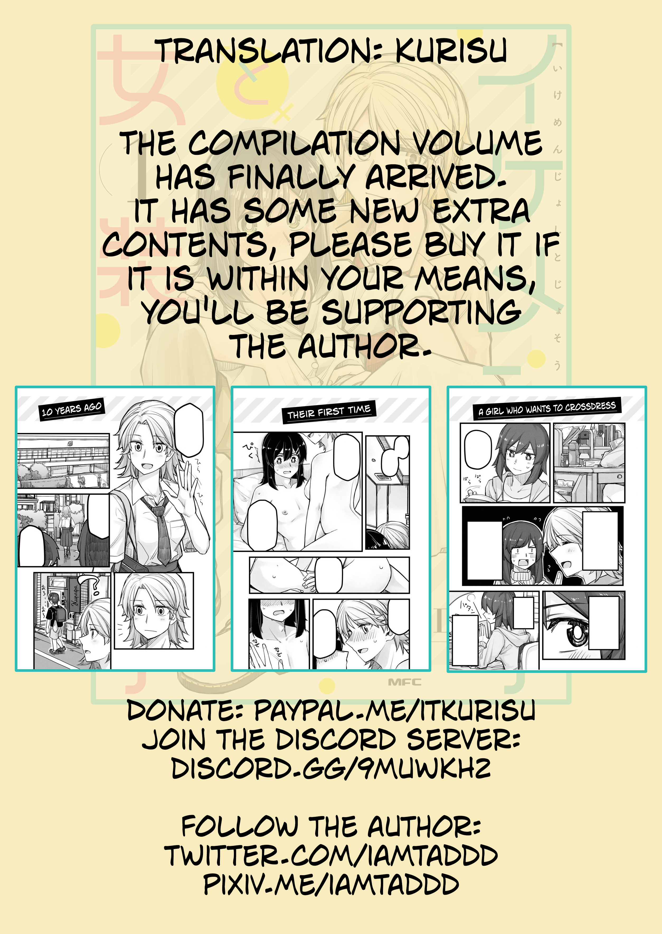 Halaman dari Ikemen Joshi to Josou Danshi Chapter 43