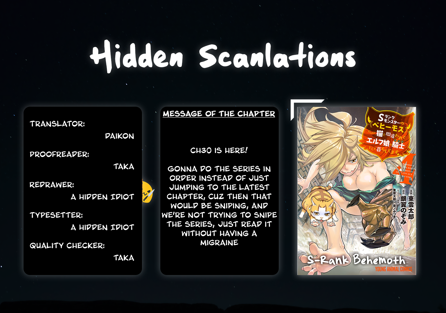 Halaman dari S-Rank Monster no "Behemoth" Dakedo, Neko to Machigawarete Elf Musume no Pet to Shite Kurashitemasu Chapter 30