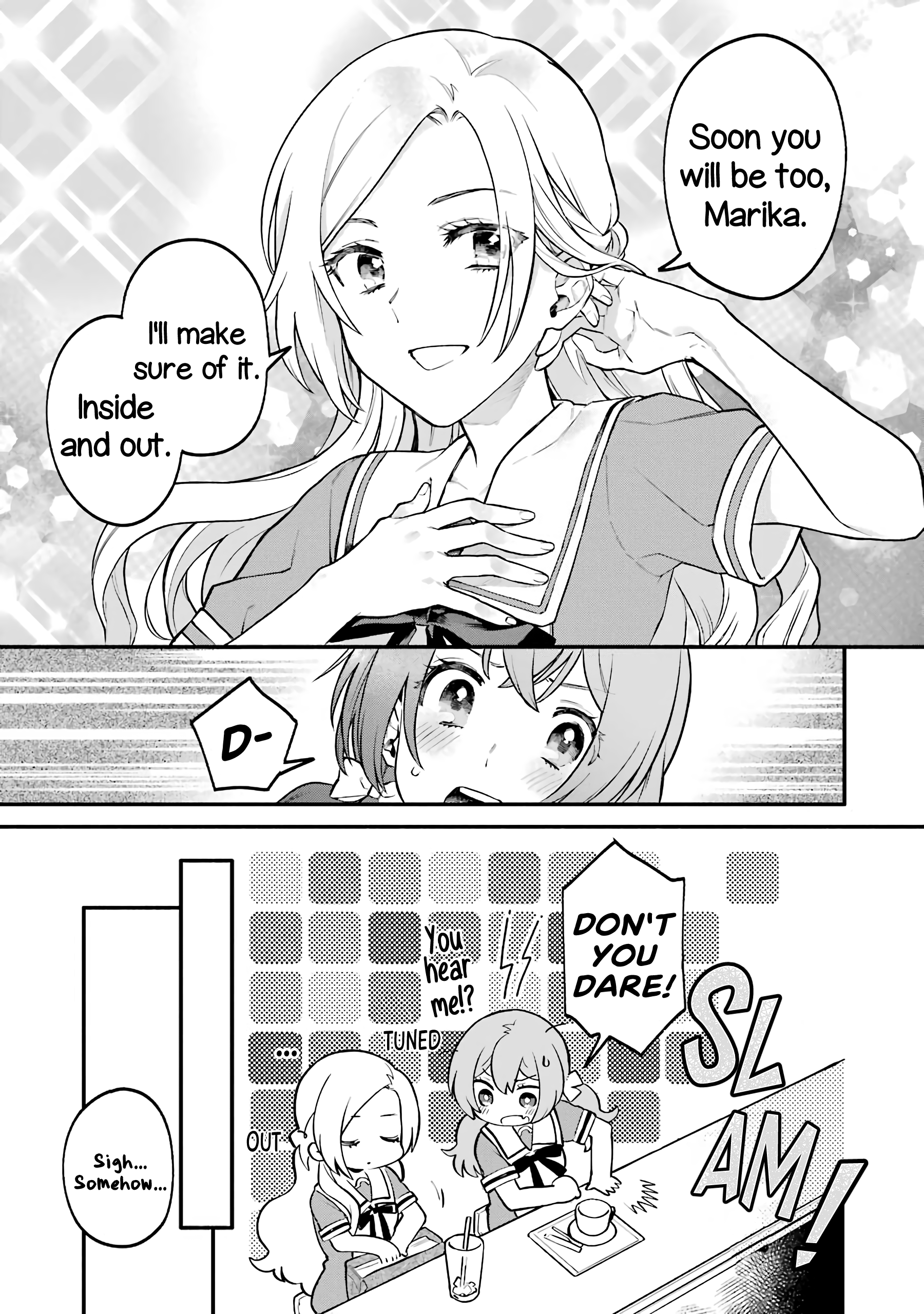Halaman dari Onna Doushi toka Arienai desho to Iiharu Onnanoko wo, Hyakunichikan de Tetteiteki ni Otosu Yuri no Ohanashi Chapter 1