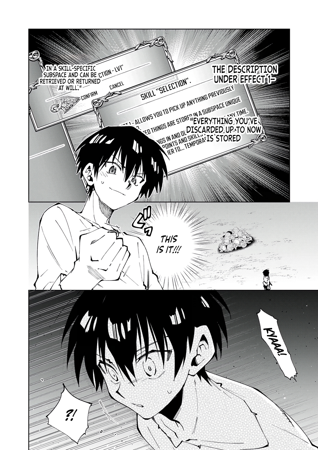 Halaman dari Gomi Sukiru [Suteru] ga [Shushasentaku] ni Kakusei Shitanode, Saikou Nando no Dai Meikyuu wo Kanzen Koryaku Suru ~Munouda to Pati wo Tsuihosareta Shounen ga Saikyou ni Itaru Made~ Chapter 2