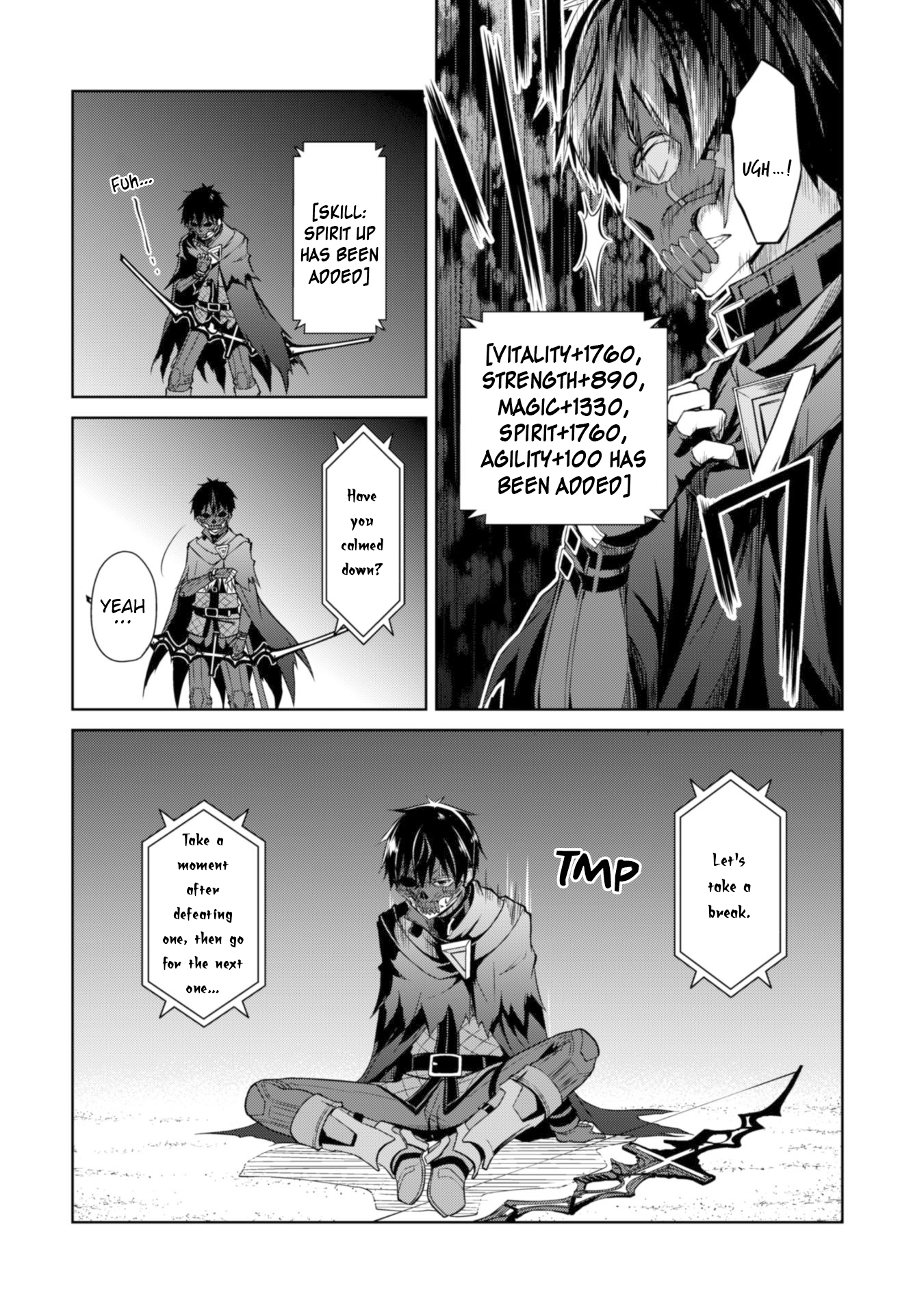 Halaman dari Boushoku no Berserk ~Ore dake Level to Iu Gainen wo Toppa suru~ Chapter 14
