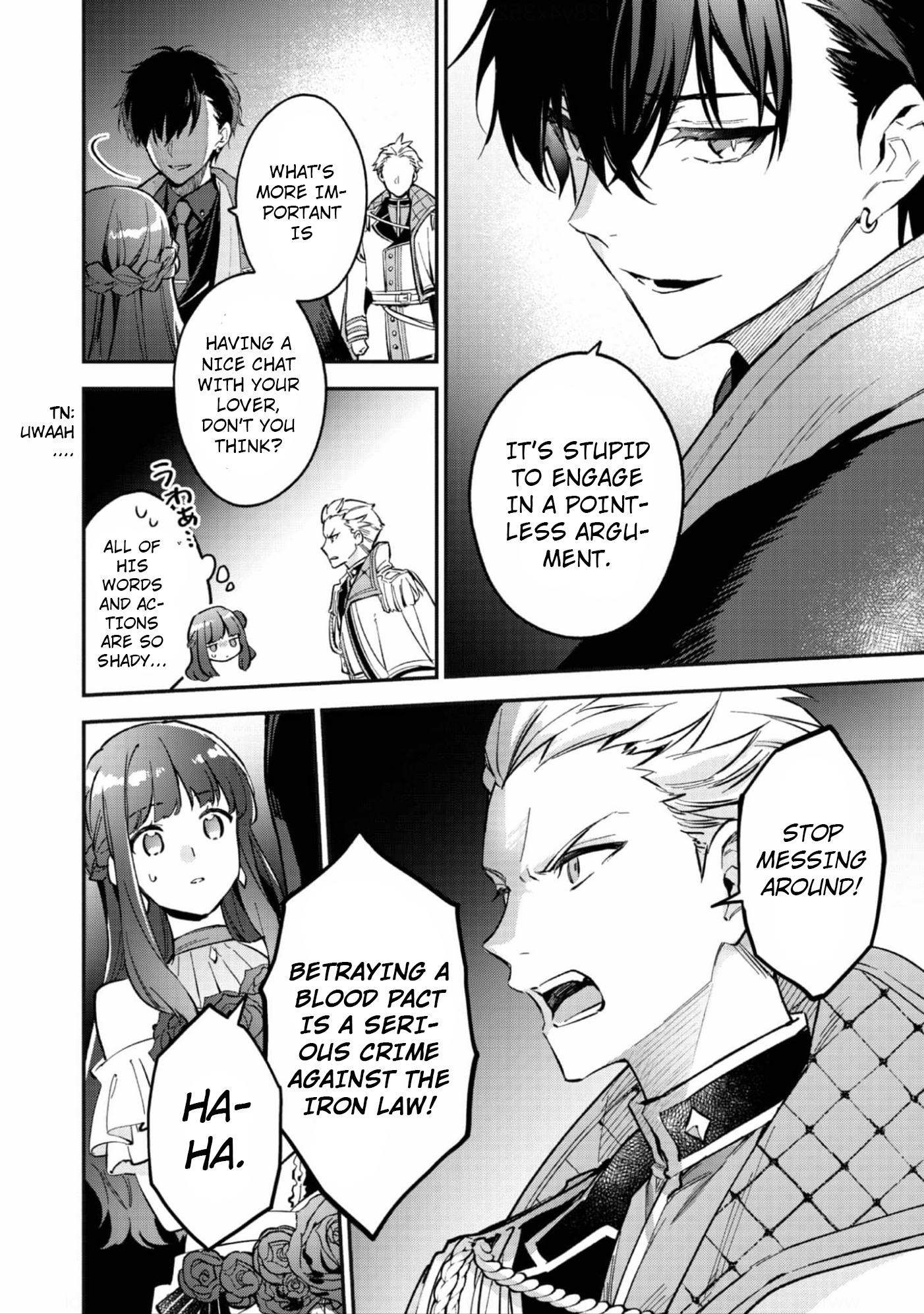 Halaman dari Akutou Ikka no Mana Musume, Tensei Saki mo Otome Game no Gokudou Reijou deshita Chapter 10