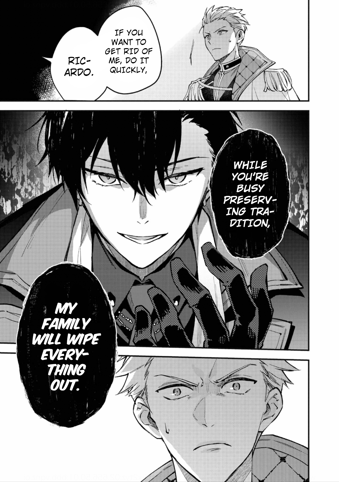 Halaman dari Akutou Ikka no Mana Musume, Tensei Saki mo Otome Game no Gokudou Reijou deshita Chapter 10