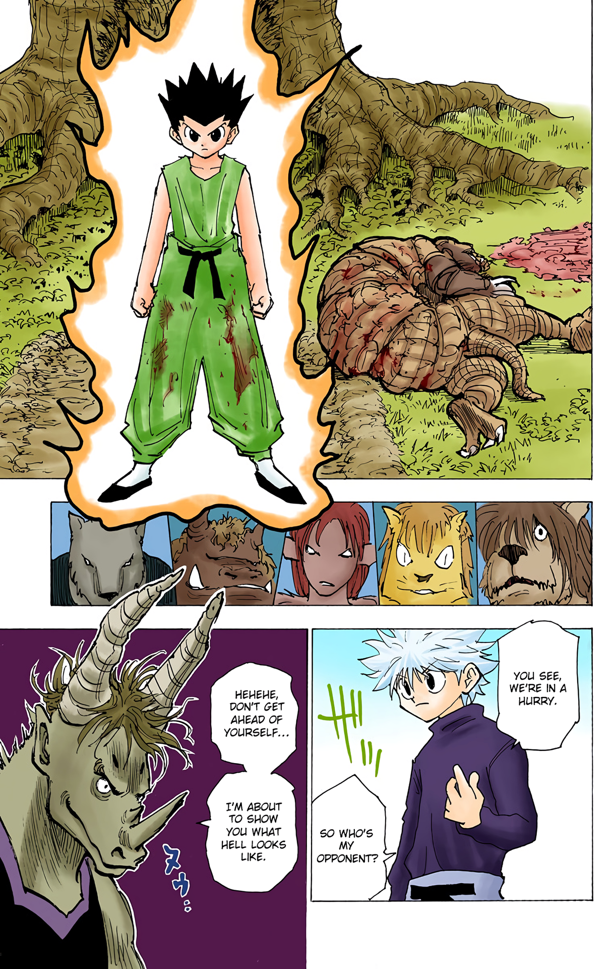 Halaman dari HUNTER x HUNTER (Official Colored) Chapter 195