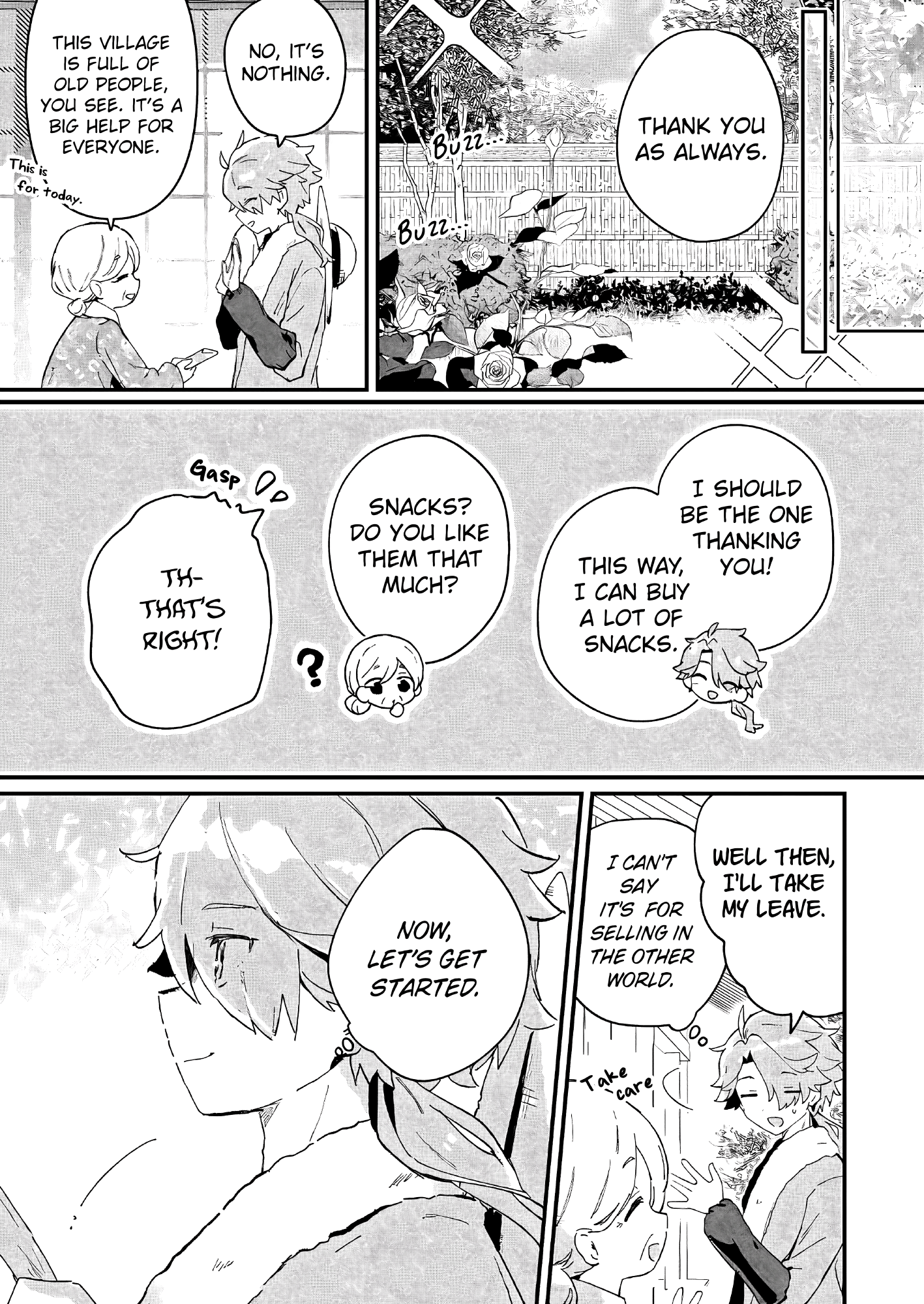 Halaman dari Isekai Shounin - Skill <Isekai Tokou> wo Kushi Shite, Yuuyuu Jiteki na Okanemochi Slow Life wo Okurimasu Chapter 1