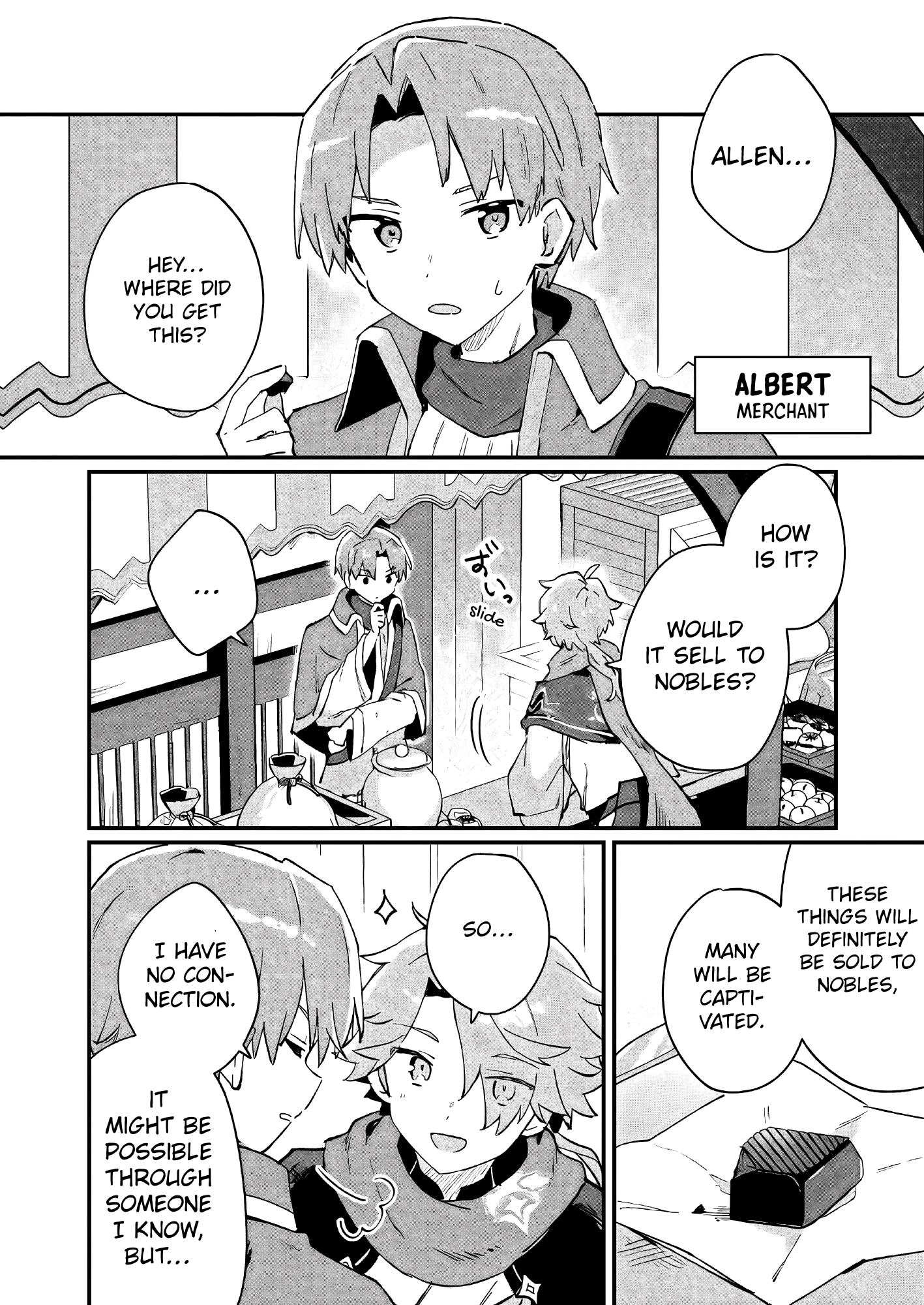 Halaman dari Isekai Shounin - Skill <Isekai Tokou> wo Kushi Shite, Yuuyuu Jiteki na Okanemochi Slow Life wo Okurimasu Chapter 1
