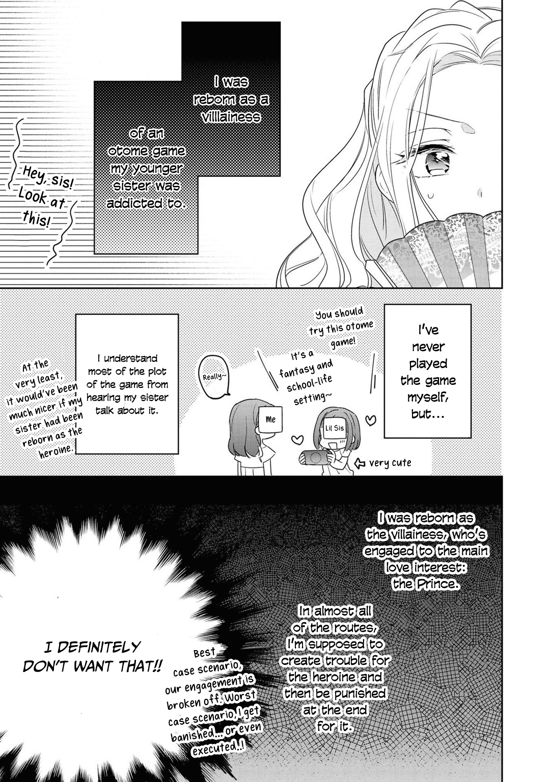 Halaman dari Though I May Be a Villainess, I'll Show You I Can Obtain Happiness! Chapter 2