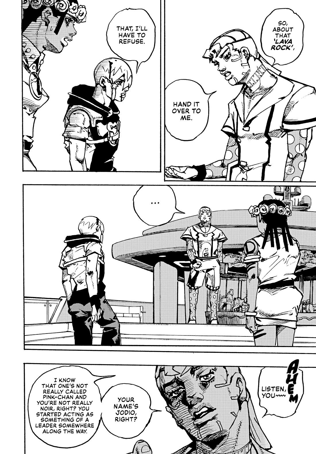 Halaman dari JoJo's Bizarre Adventure, Part 9:  The JOJOLands Chapter 31