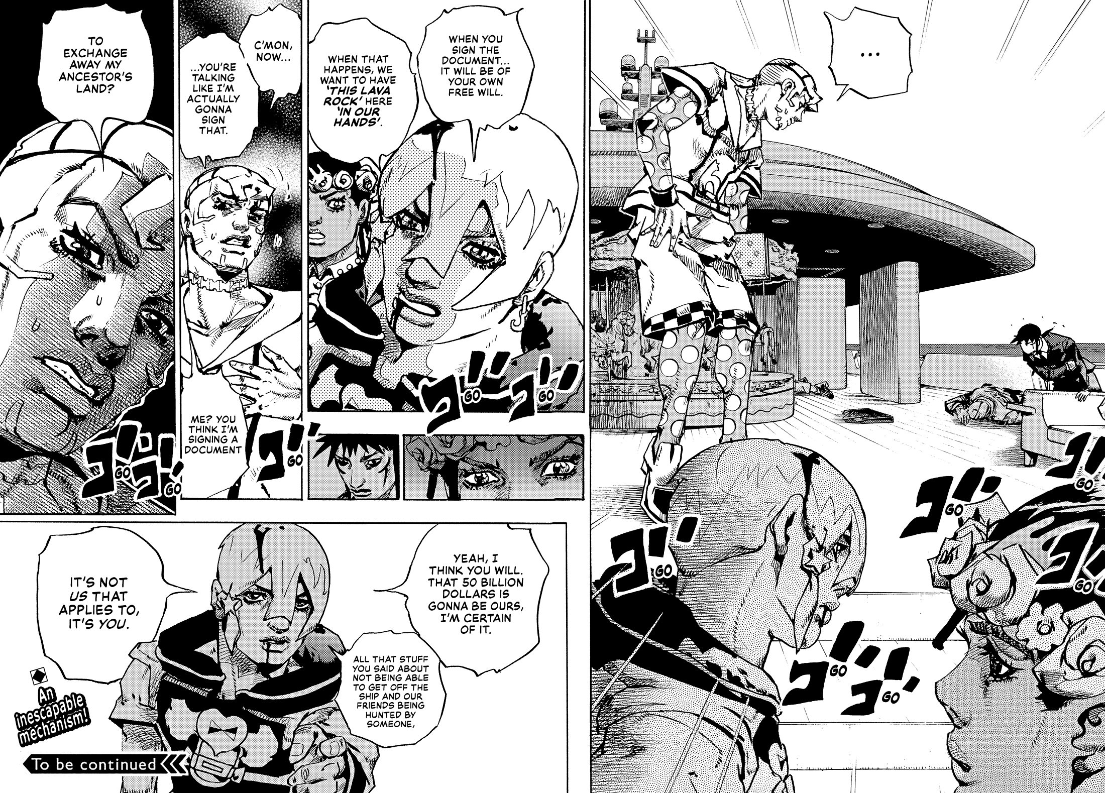 Halaman dari JoJo's Bizarre Adventure, Part 9:  The JOJOLands Chapter 31