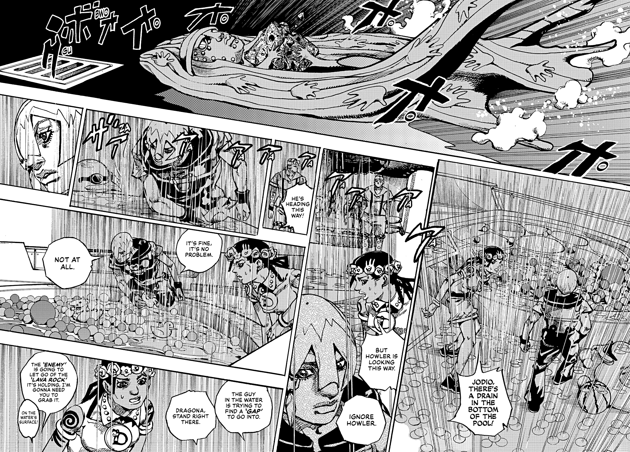 Halaman dari JoJo's Bizarre Adventure, Part 9:  The JOJOLands Chapter 31