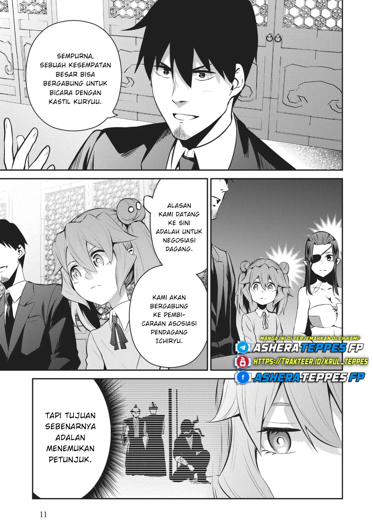 Salaryman ga Isekai ni Ittara Shitennou ni Natta Hanashi Chapter 49 - halaman 11