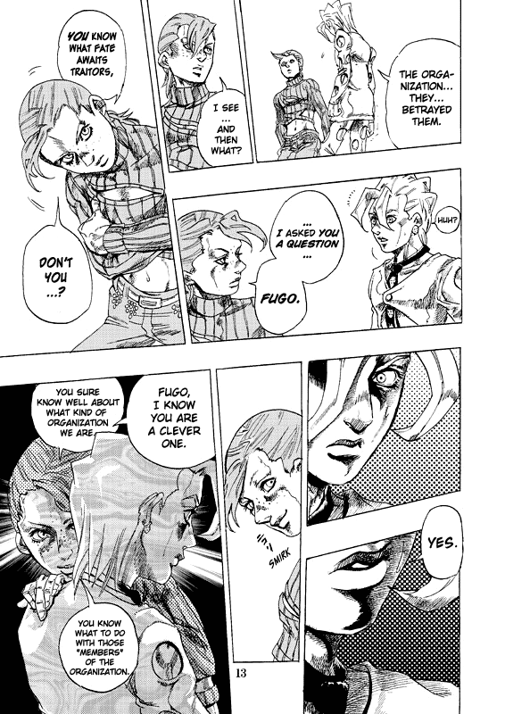 Halaman dari JoJo's Bizarre Adventure - Judas Iscariot Chapter N/A