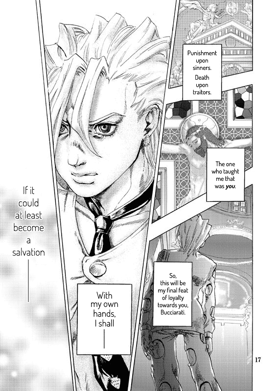 Halaman dari JoJo's Bizarre Adventure - Judas Iscariot Chapter N/A