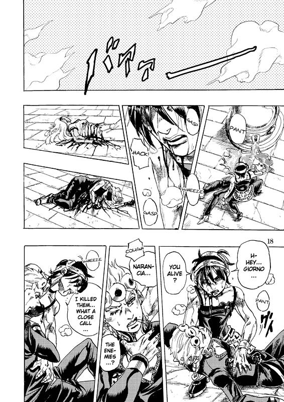 Halaman dari JoJo's Bizarre Adventure - Judas Iscariot Chapter N/A
