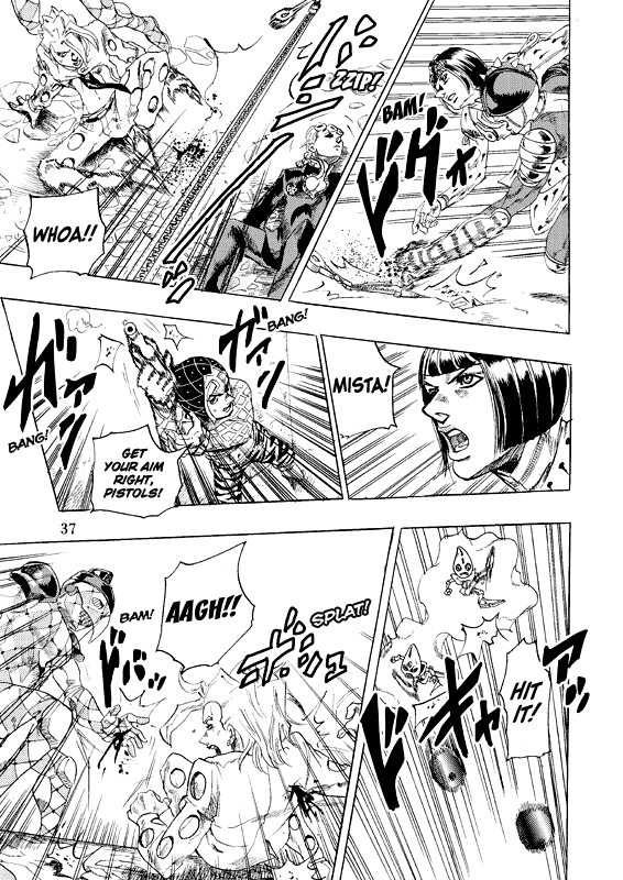 Halaman dari JoJo's Bizarre Adventure - Judas Iscariot Chapter N/A