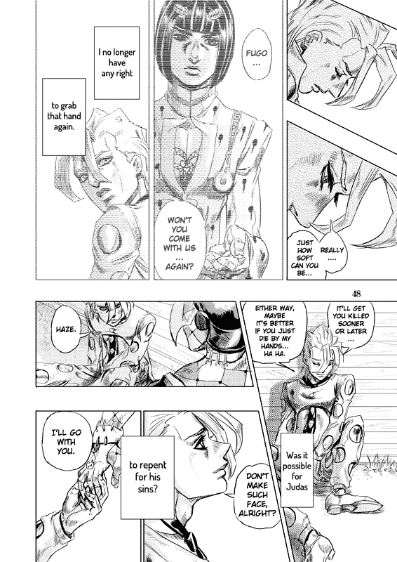 Halaman dari JoJo's Bizarre Adventure - Judas Iscariot Chapter N/A