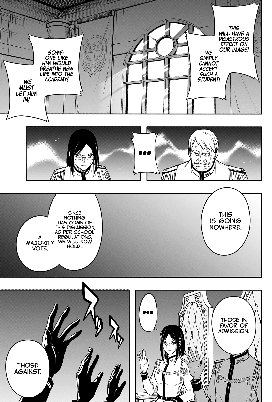 Halaman dari Ouritsu Mahou Gakuen no Saikasei ~Hinkongai Agari no Saikyou Mahoushi, Kizoku Darake no Gakuen de Musou Suru~ Chapter 9