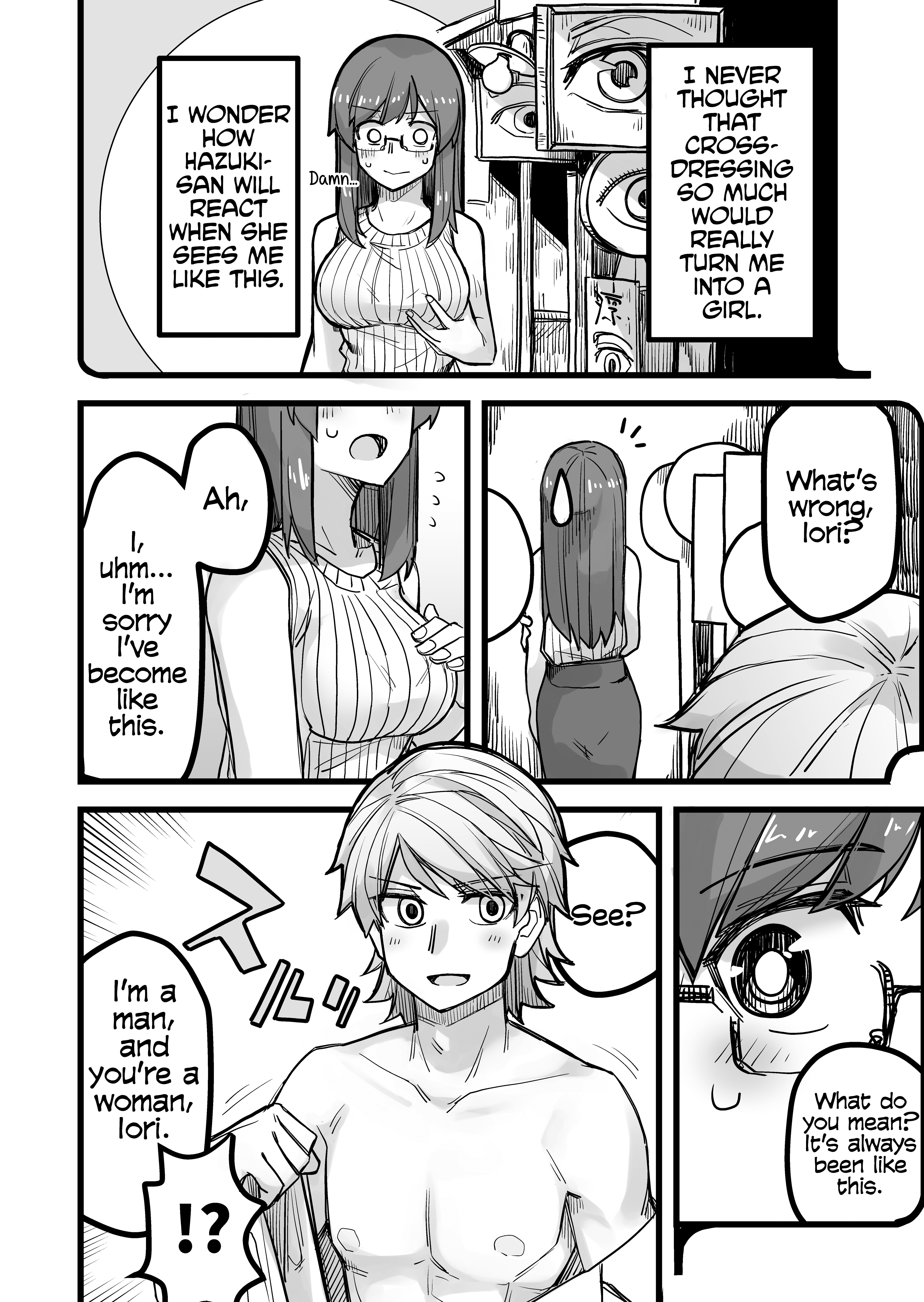 Halaman dari Ikemen Joshi to Josou Danshi Chapter 38