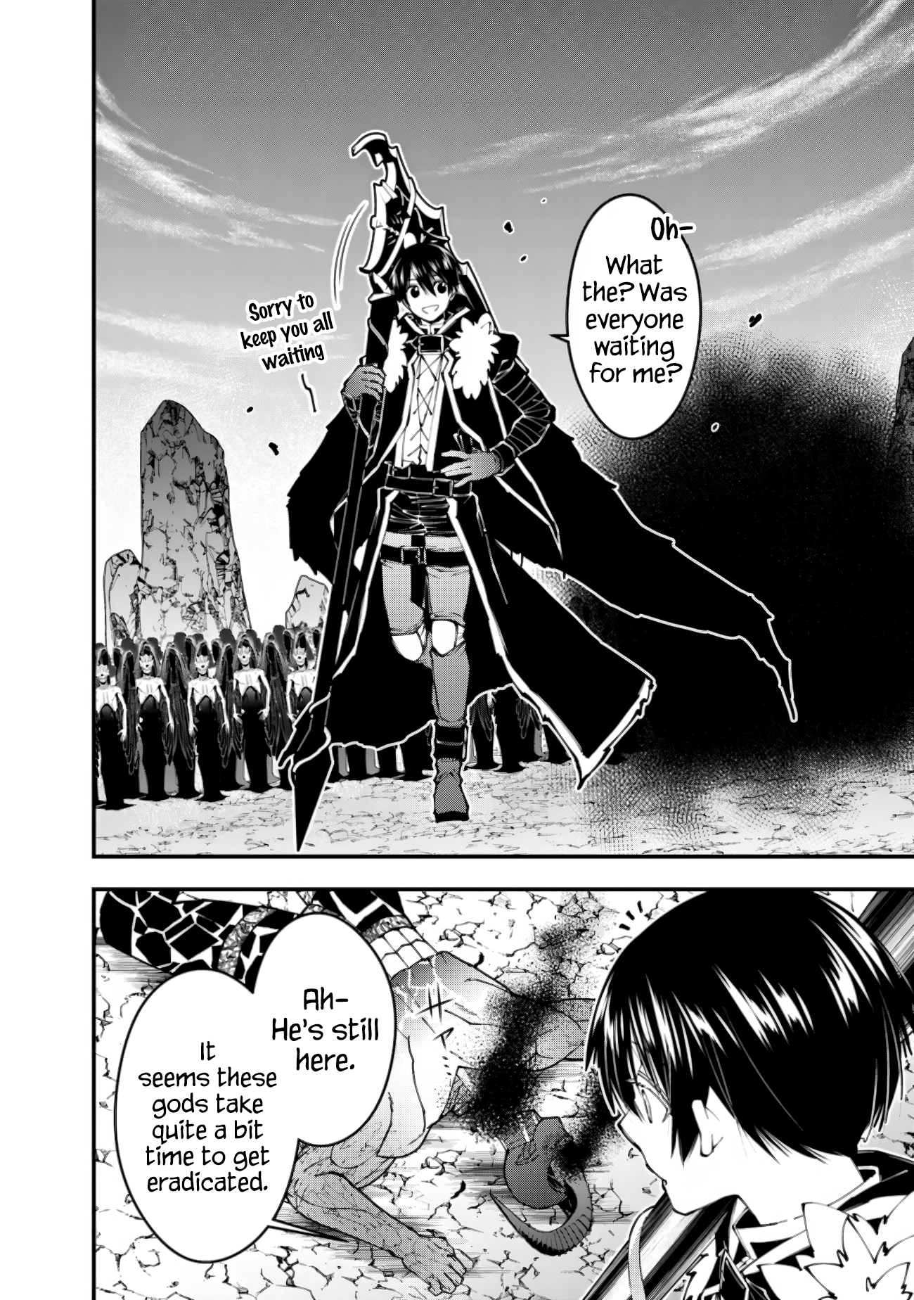 Halaman dari Fukushuu o Koinegau Saikyou Yuusha wa, Yami no Chikara de Senmetsu Musou Suru Chapter 84