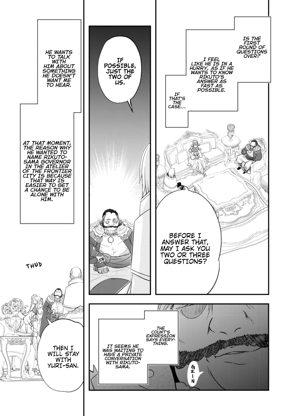 Halaman dari Kanchigai no Atelier Meister - Eiyuu Party no Moto Zatsuyougakari ga, Jitsu wa Sentou Igai ga SSS Rank Datta to Iu Yoku Aru Hanashi Chapter 44