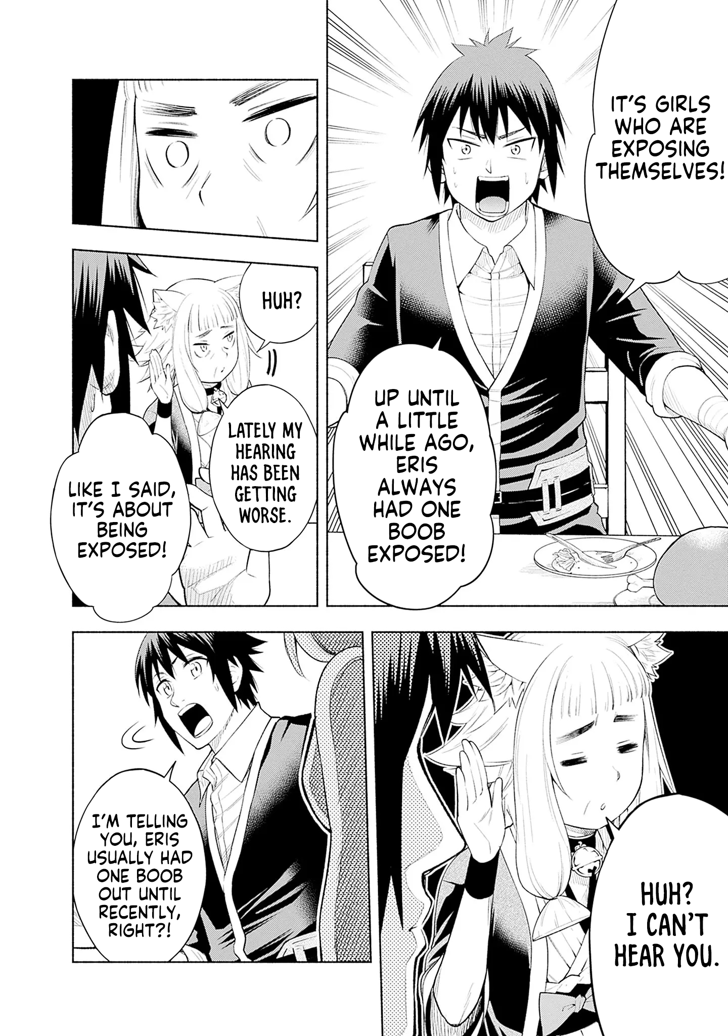 Halaman dari Eroge no Sekai de Slow Life ~Issho ni Isekai Teni shitekita Yarisaa no Daigakusei-tachi ni Tsuihou sareta node, Henkyou de Muteki ni Natte Shin no Heroine-tachi to Yoroshiku Yarimasu~ Chapter 6