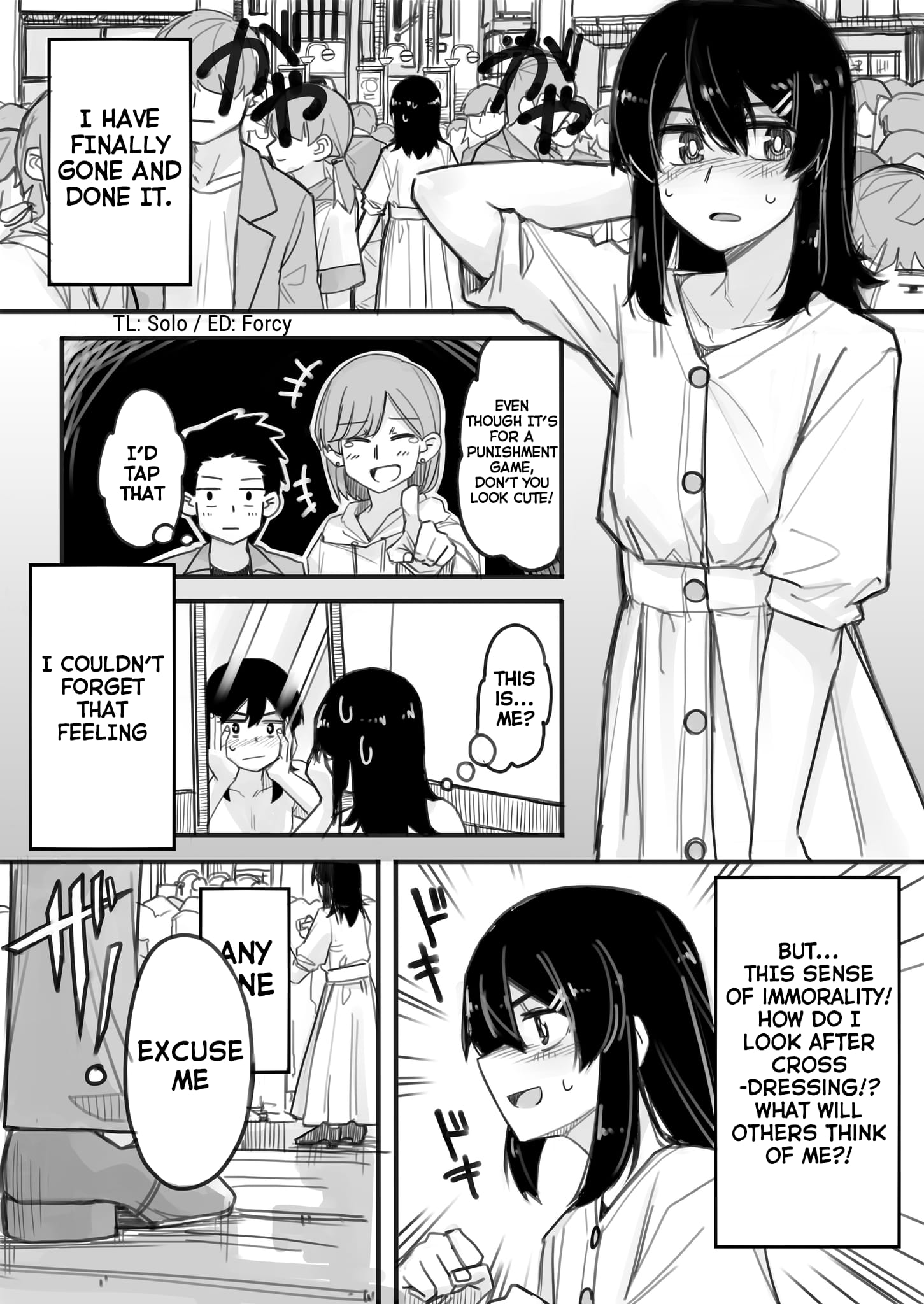 Halaman dari Ikemen Joshi to Josou Danshi Chapter 1