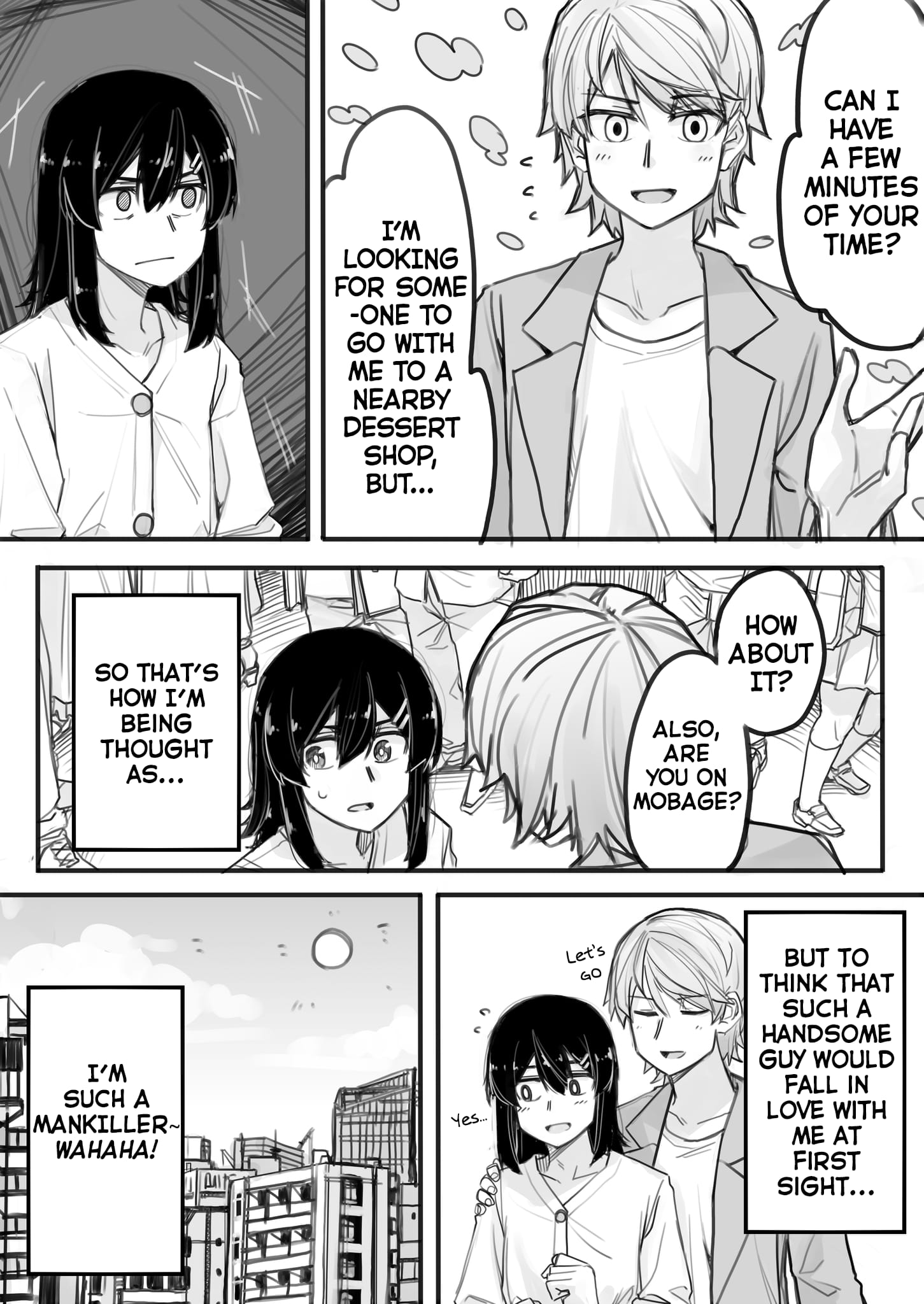 Halaman dari Ikemen Joshi to Josou Danshi Chapter 1