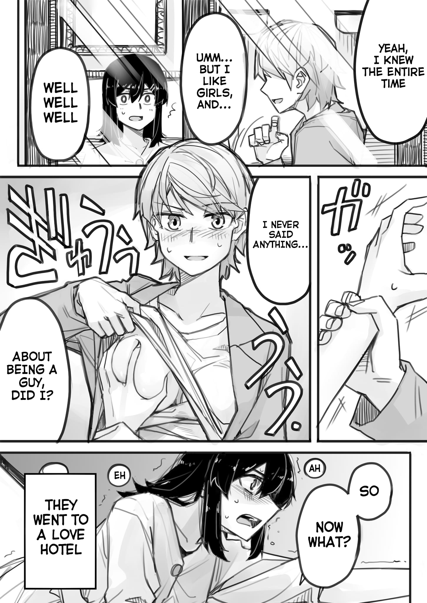 Halaman dari Ikemen Joshi to Josou Danshi Chapter 1