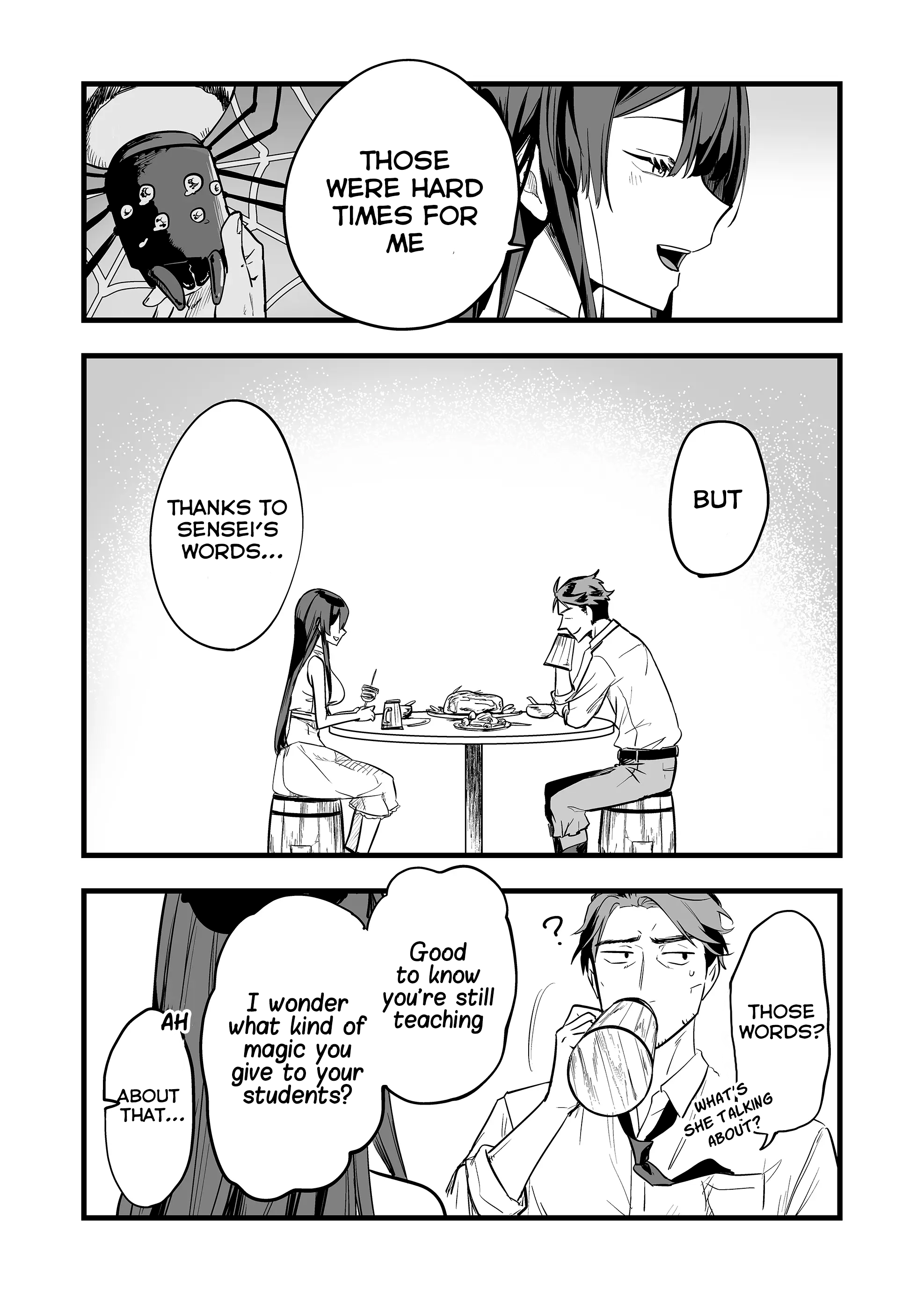 Halaman dari "Ano Toki Tasukete Itadaita Monster Musume desu." Isekai Ossan Kyoushi Totsuzen no Moteki ni Konwaku suru Chapter 4