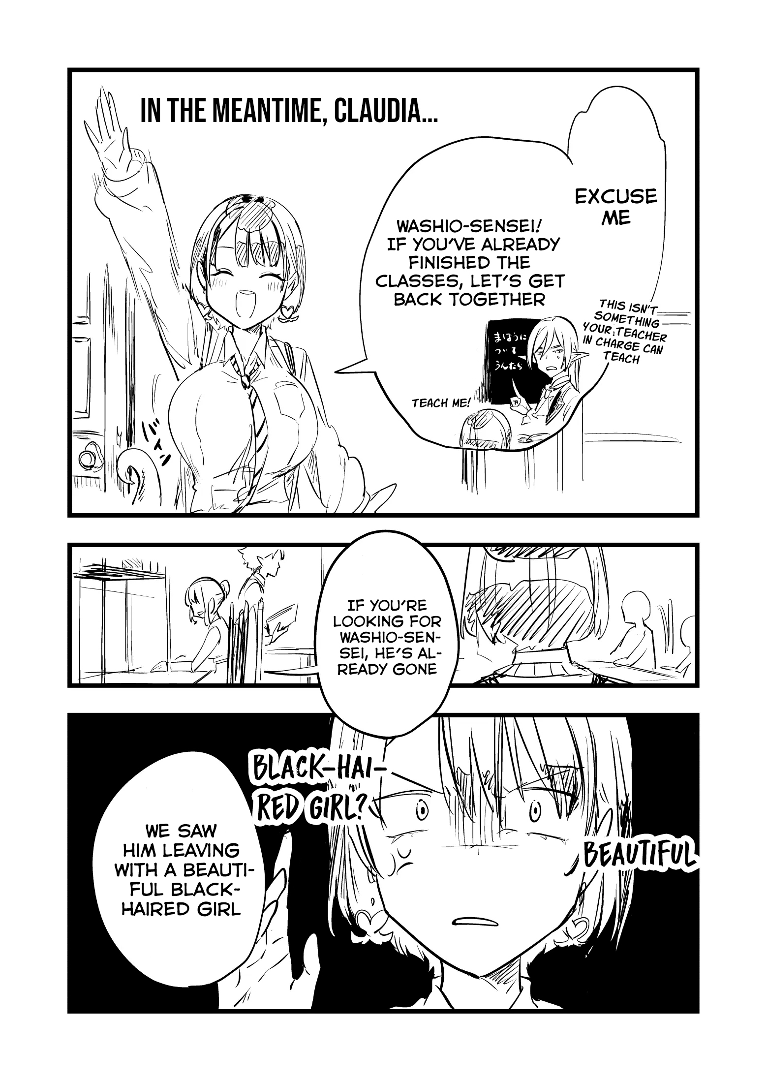 Halaman dari "Ano Toki Tasukete Itadaita Monster Musume desu." Isekai Ossan Kyoushi Totsuzen no Moteki ni Konwaku suru Chapter 4