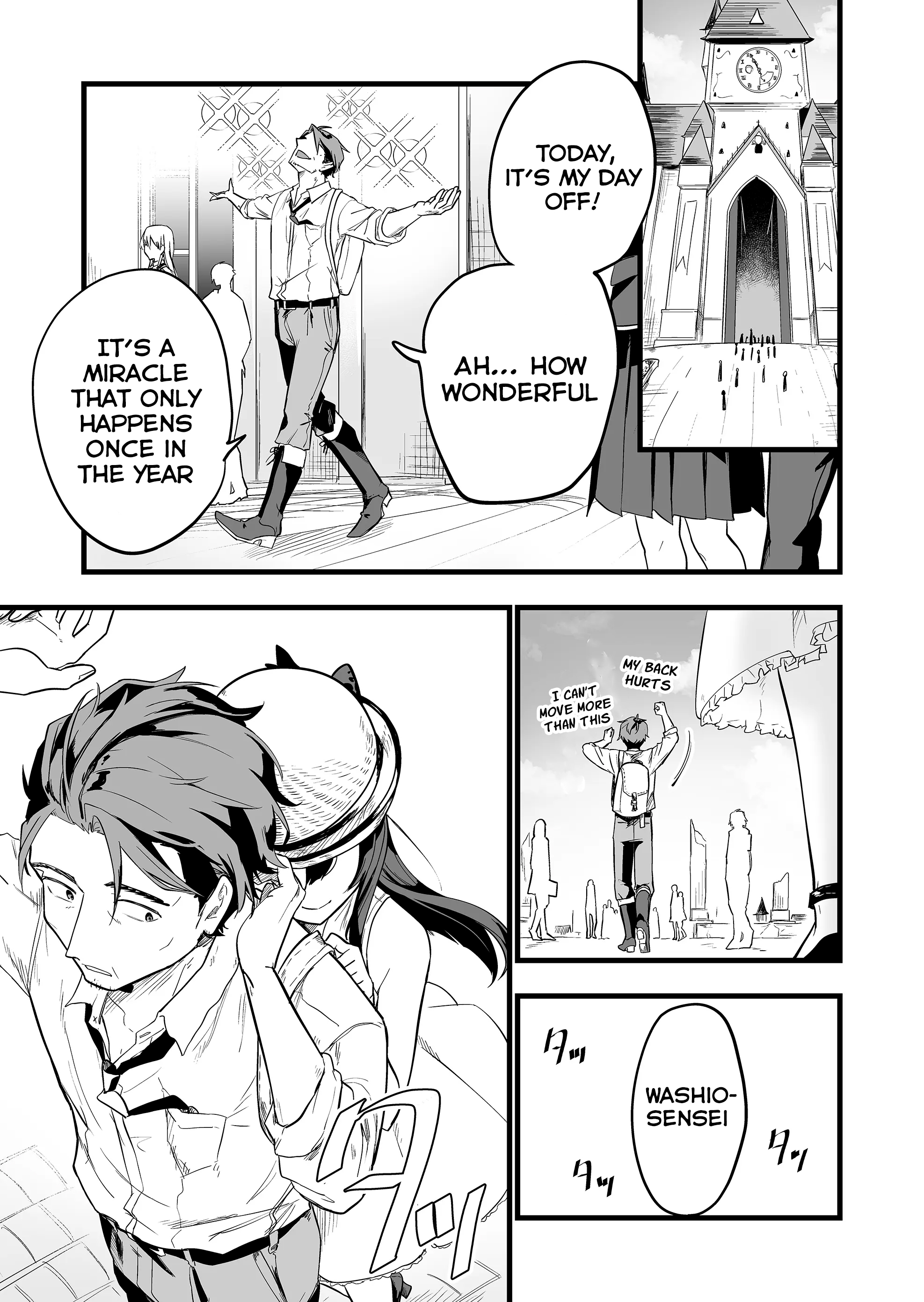 Halaman dari "Ano Toki Tasukete Itadaita Monster Musume desu." Isekai Ossan Kyoushi Totsuzen no Moteki ni Konwaku suru Chapter 4