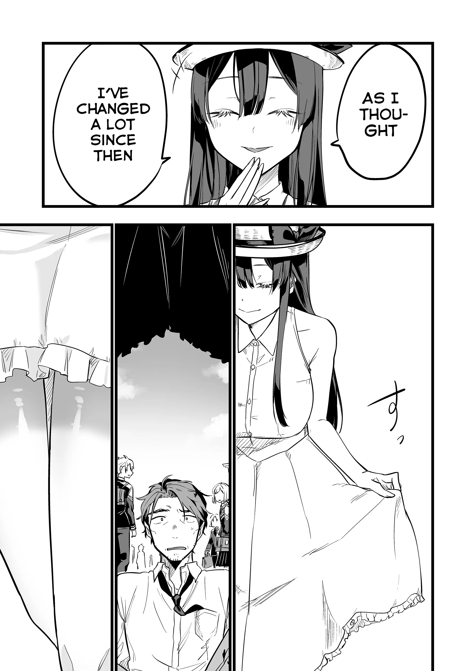 Halaman dari "Ano Toki Tasukete Itadaita Monster Musume desu." Isekai Ossan Kyoushi Totsuzen no Moteki ni Konwaku suru Chapter 4