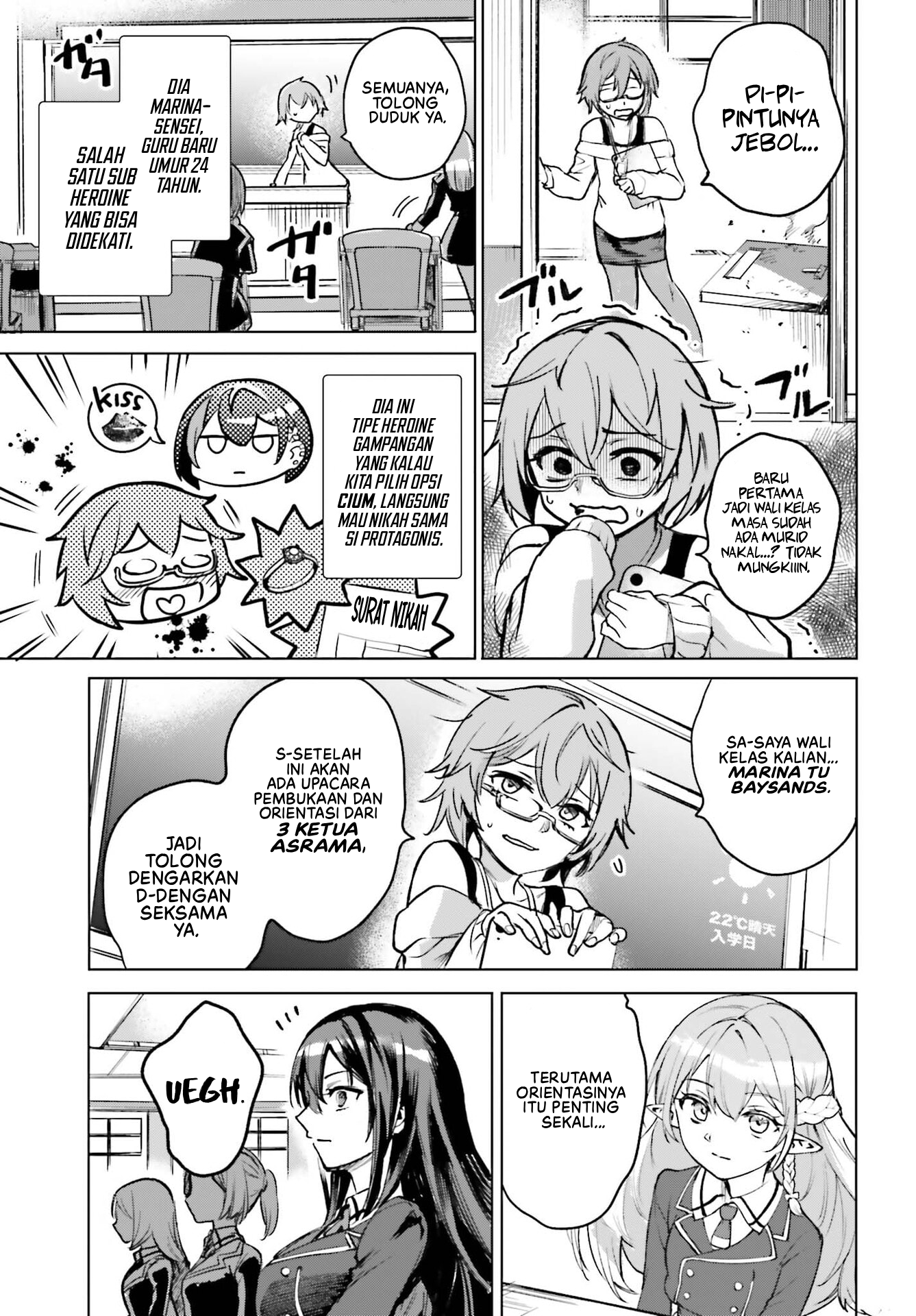 Danshi Kinsei Game Sekai de Ore ga Yarubeki Yuiitsu no Koto: Yuri no Aida ni Hasamaru Otoko toshite Tensei shiteshimaimashita Chapter 12 - halaman 28