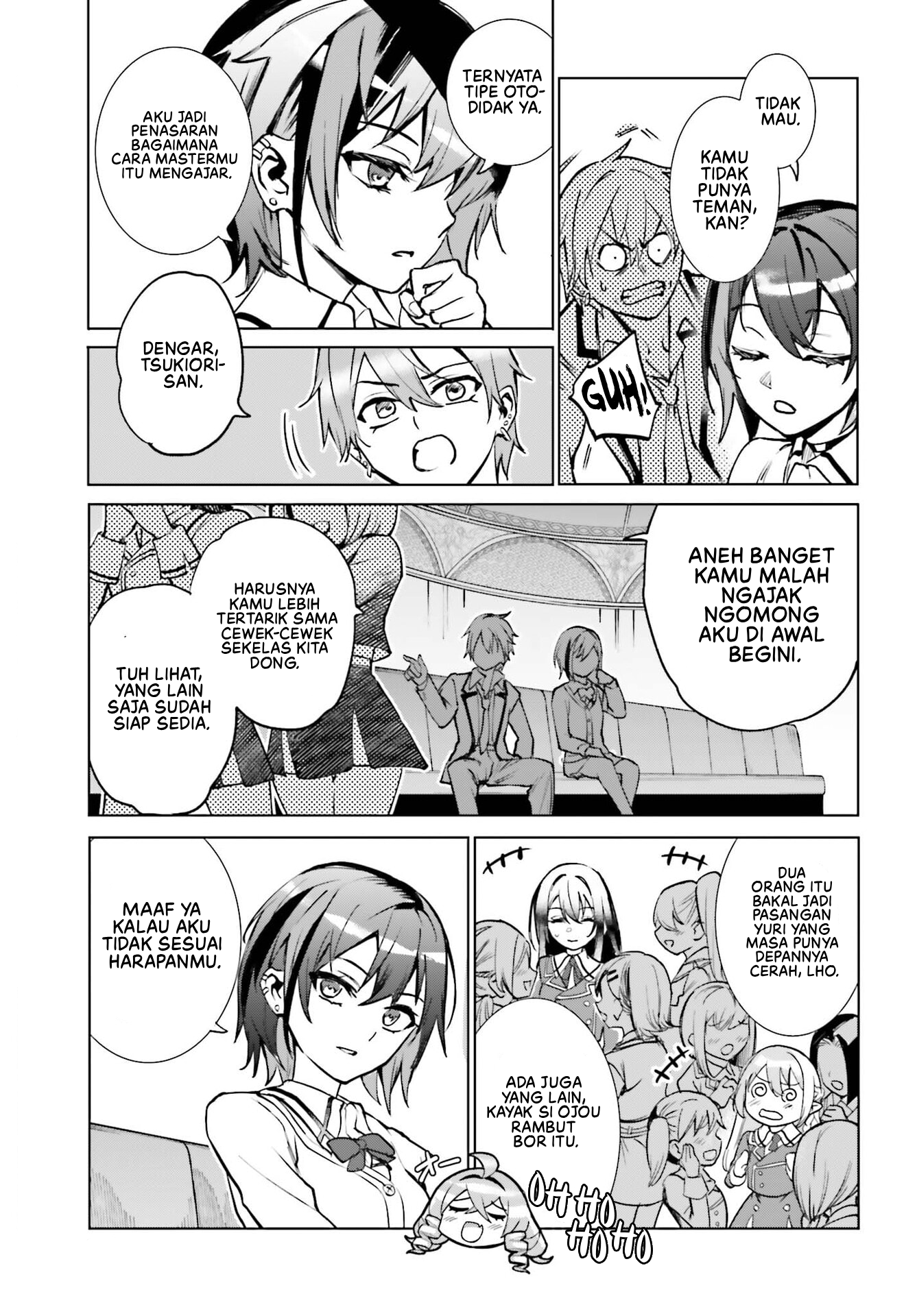 Danshi Kinsei Game Sekai de Ore ga Yarubeki Yuiitsu no Koto: Yuri no Aida ni Hasamaru Otoko toshite Tensei shiteshimaimashita Chapter 12 - halaman 34