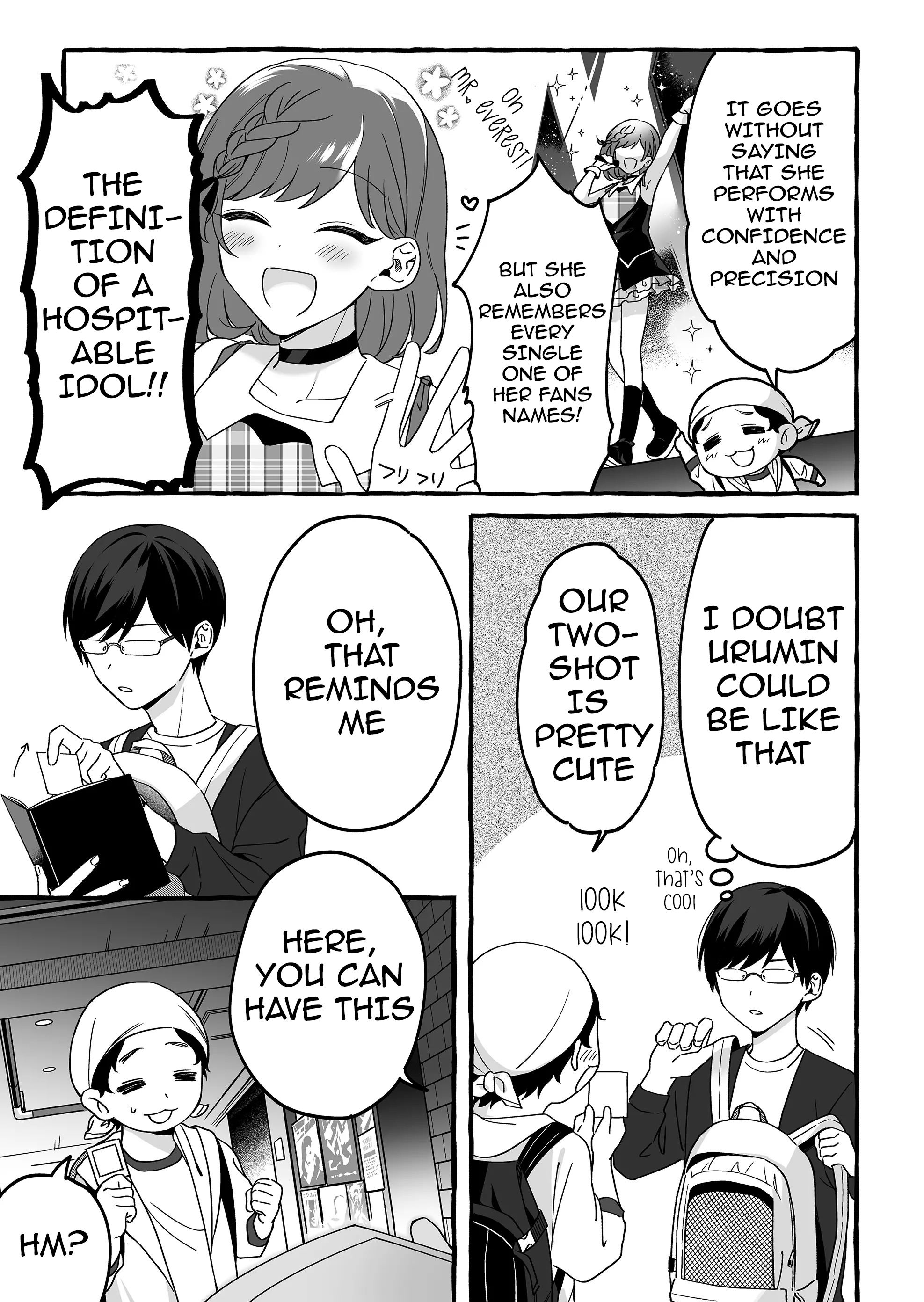 Halaman dari Damedol to Sekai ni Hitori Dake no Fan Chapter 4