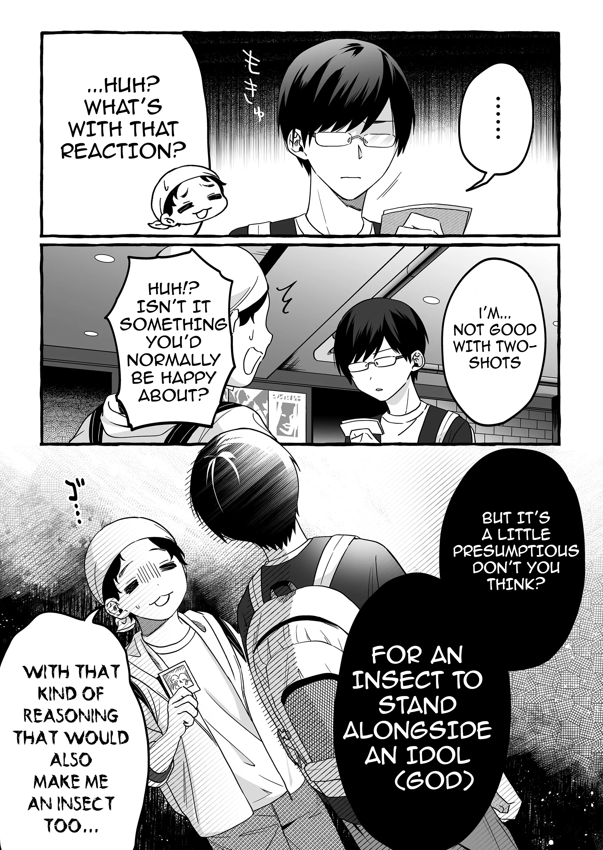 Halaman dari Damedol to Sekai ni Hitori Dake no Fan Chapter 4