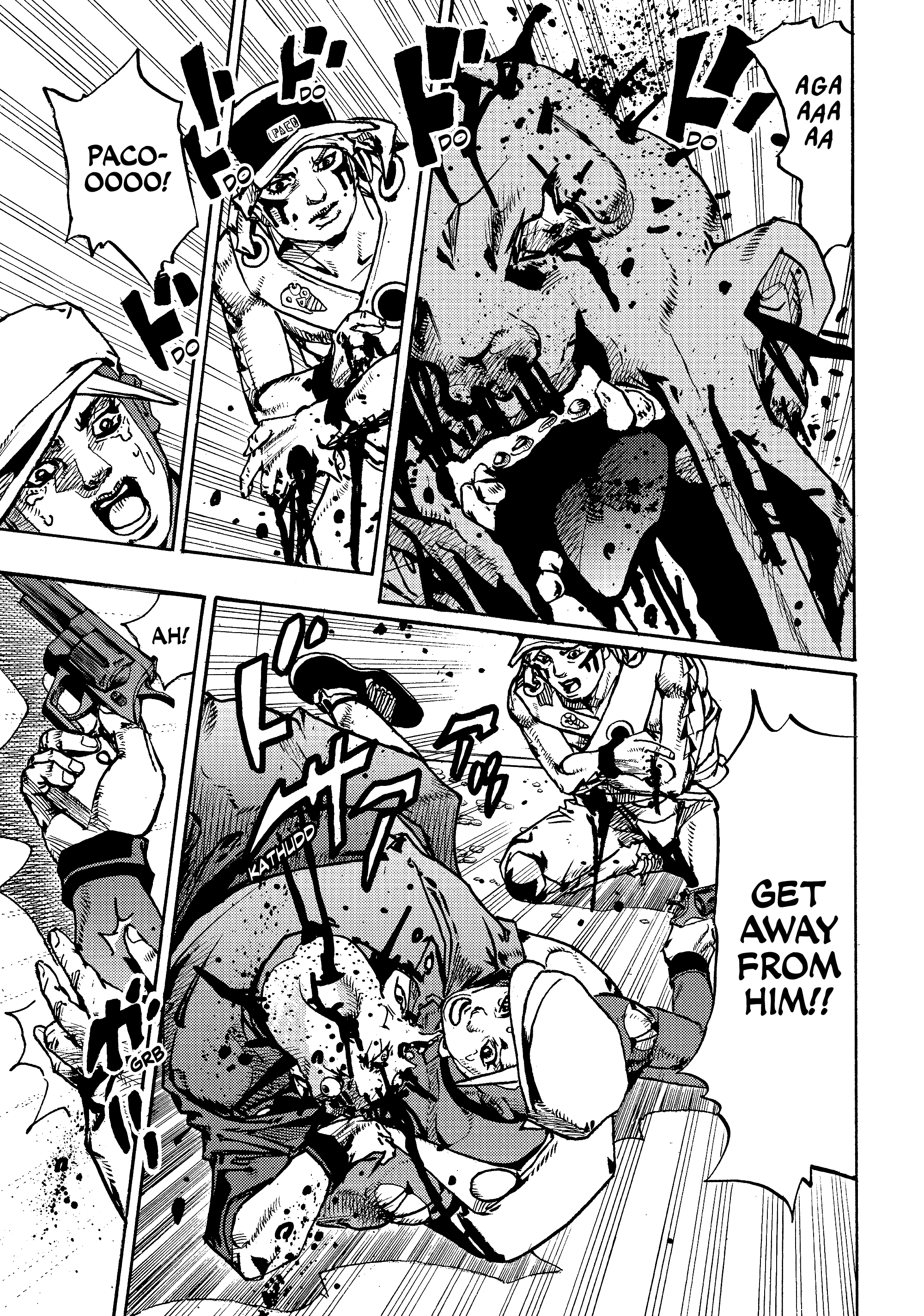 Halaman dari JoJo's Bizarre Adventure, Part 9:  The JOJOLands Chapter 27