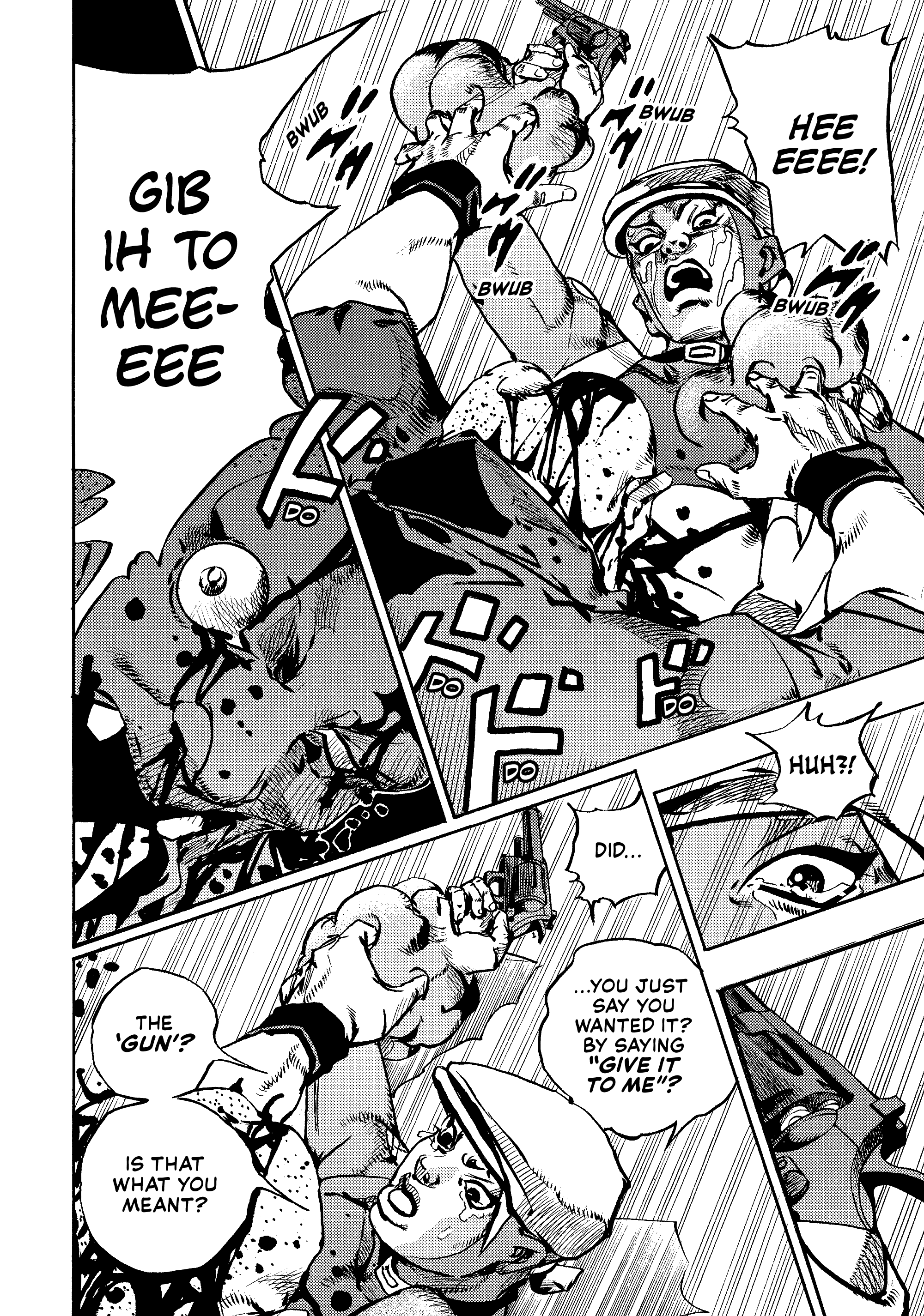Halaman dari JoJo's Bizarre Adventure, Part 9:  The JOJOLands Chapter 27