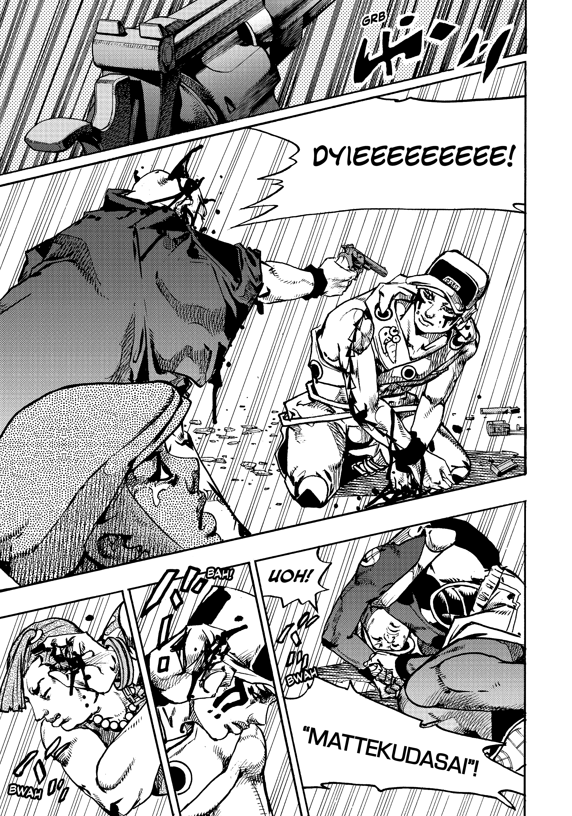 Halaman dari JoJo's Bizarre Adventure, Part 9:  The JOJOLands Chapter 27