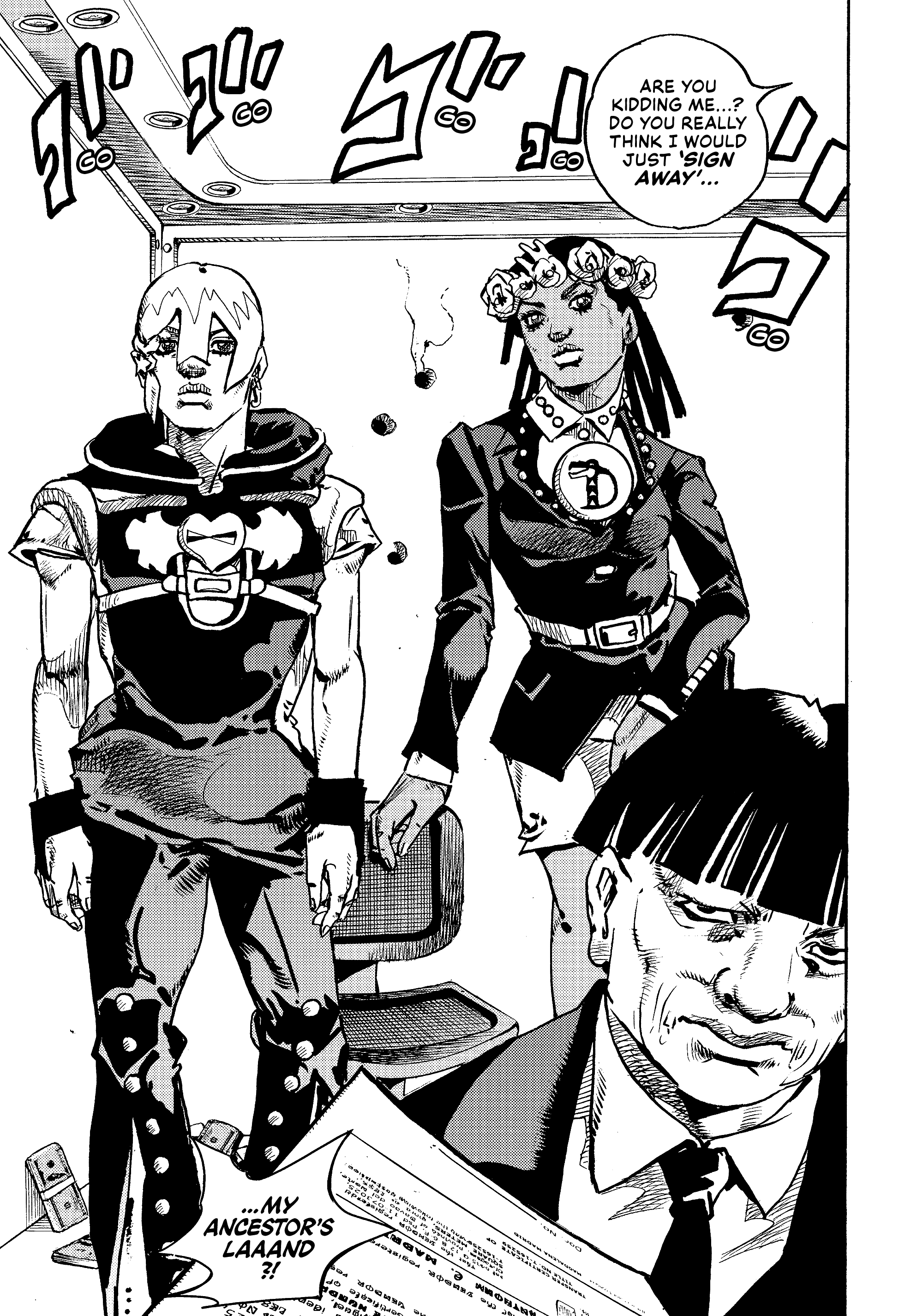 Halaman dari JoJo's Bizarre Adventure, Part 9:  The JOJOLands Chapter 27