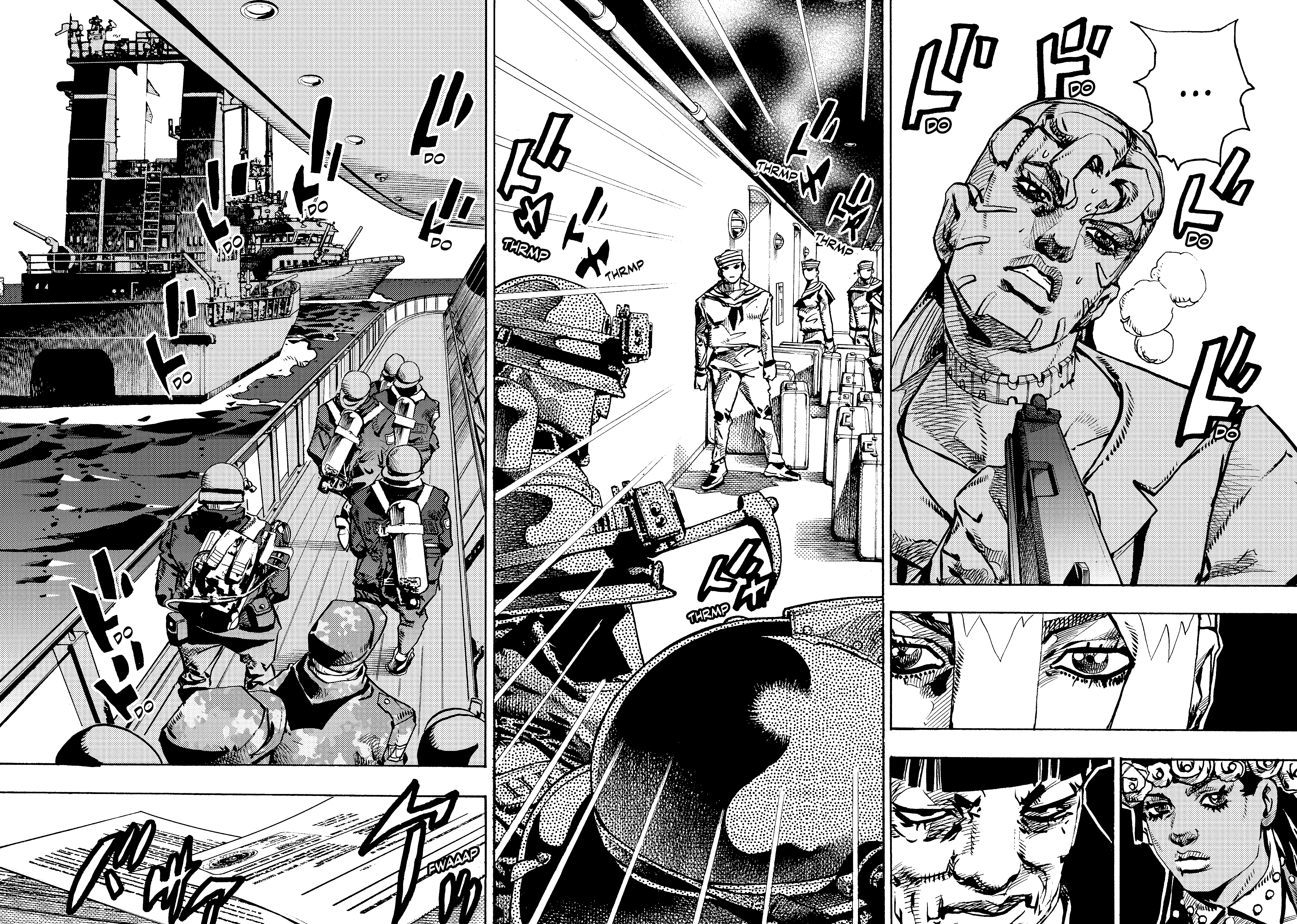 Halaman dari JoJo's Bizarre Adventure, Part 9:  The JOJOLands Chapter 27