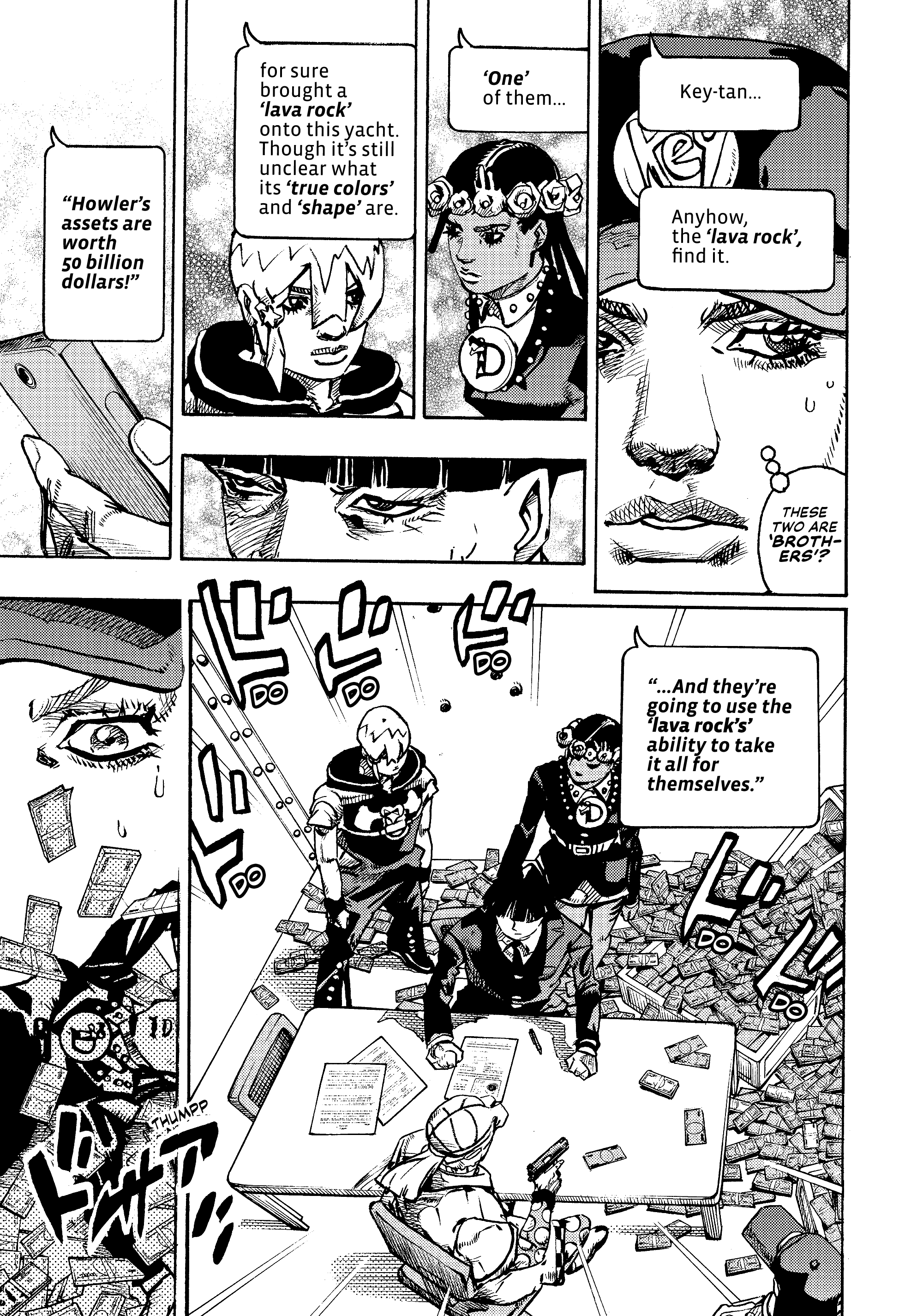 Halaman dari JoJo's Bizarre Adventure, Part 9:  The JOJOLands Chapter 27