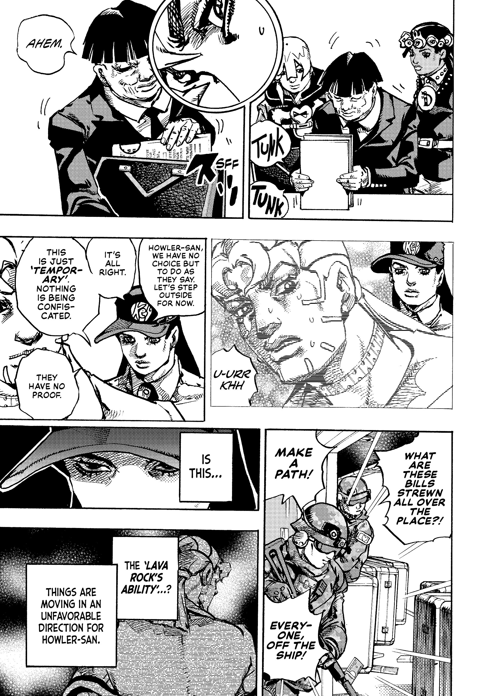 Halaman dari JoJo's Bizarre Adventure, Part 9:  The JOJOLands Chapter 27