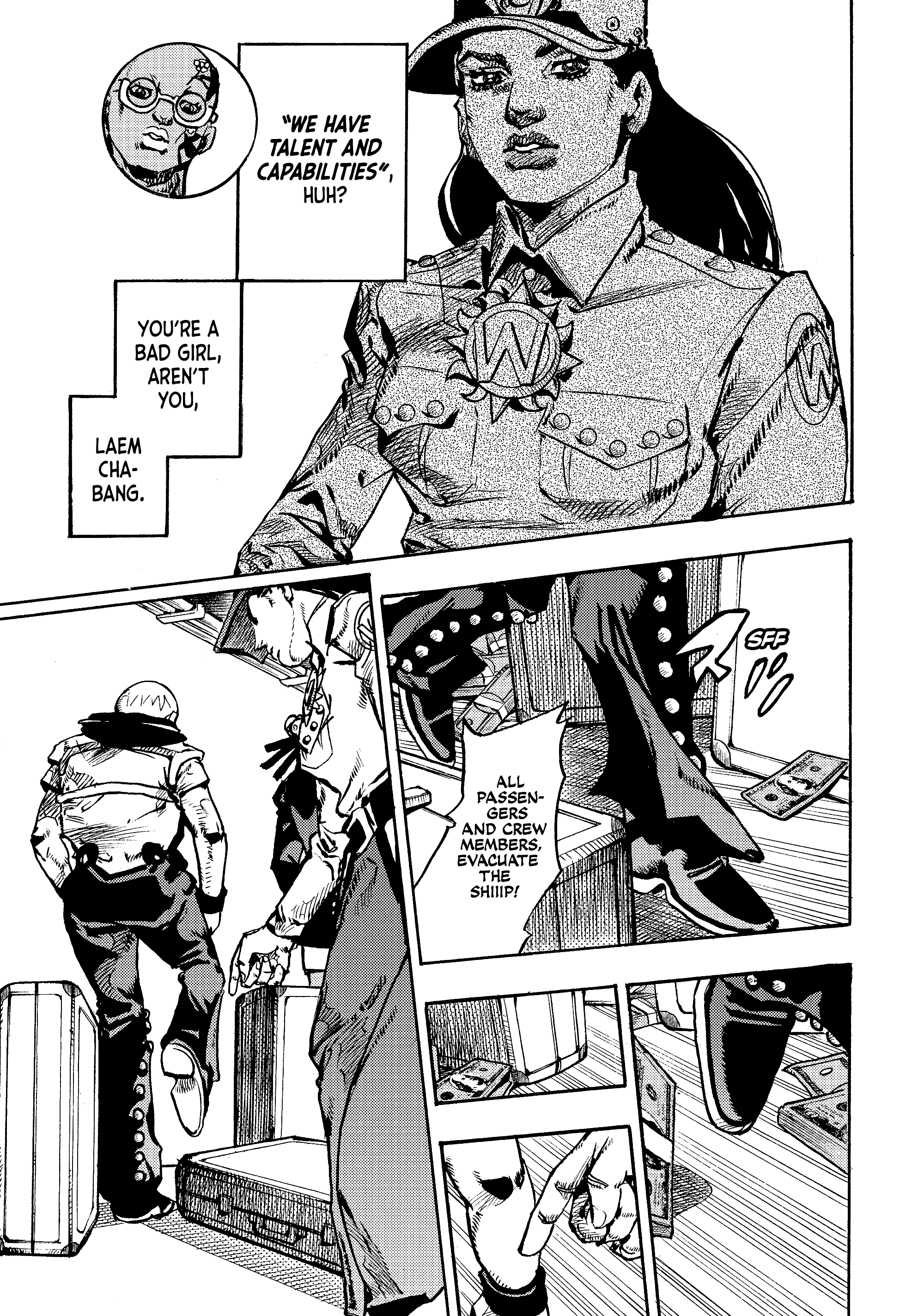 Halaman dari JoJo's Bizarre Adventure, Part 9:  The JOJOLands Chapter 27
