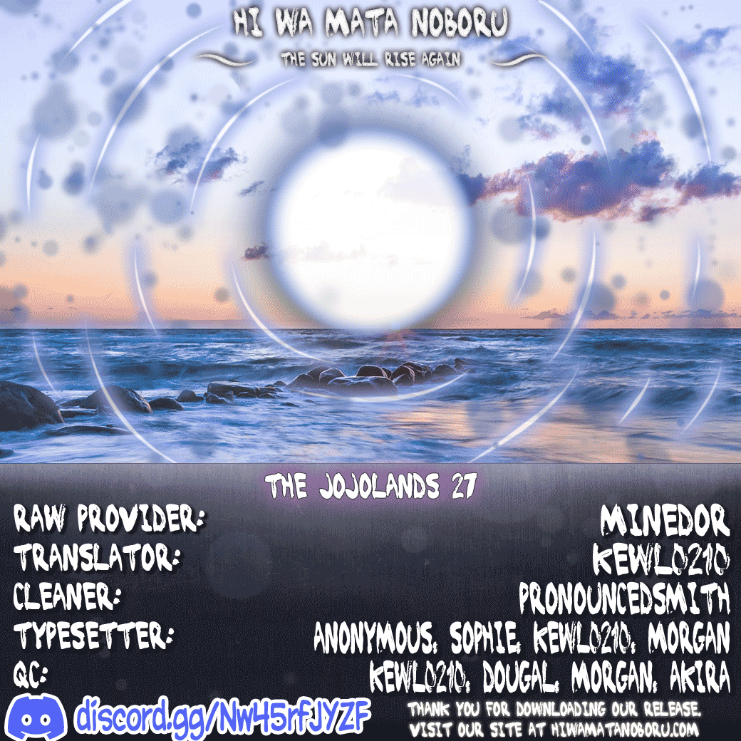 Halaman dari JoJo's Bizarre Adventure, Part 9:  The JOJOLands Chapter 27